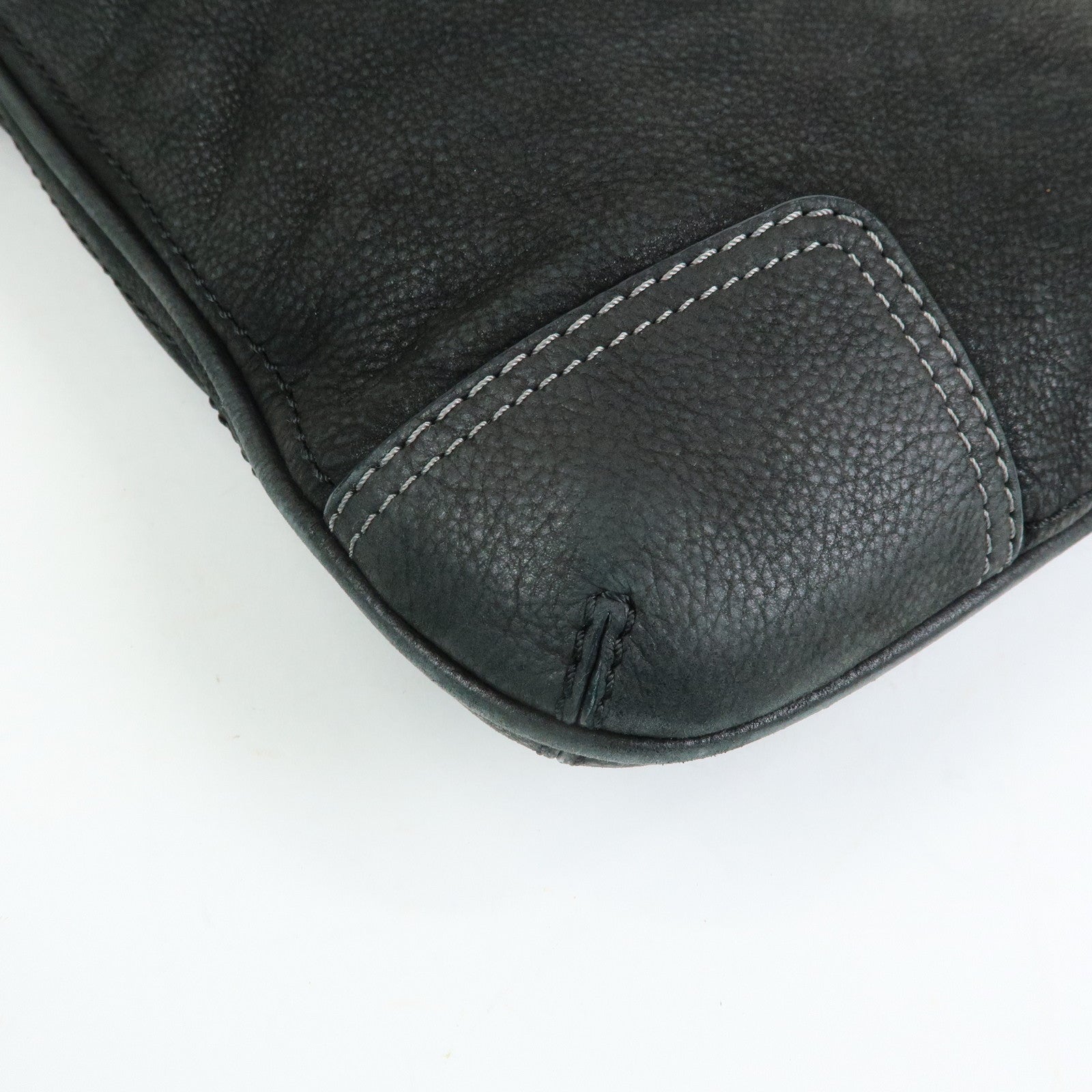 LOEWE Anagram Calf Leather Shoulder Bag Crossbody Bag Black