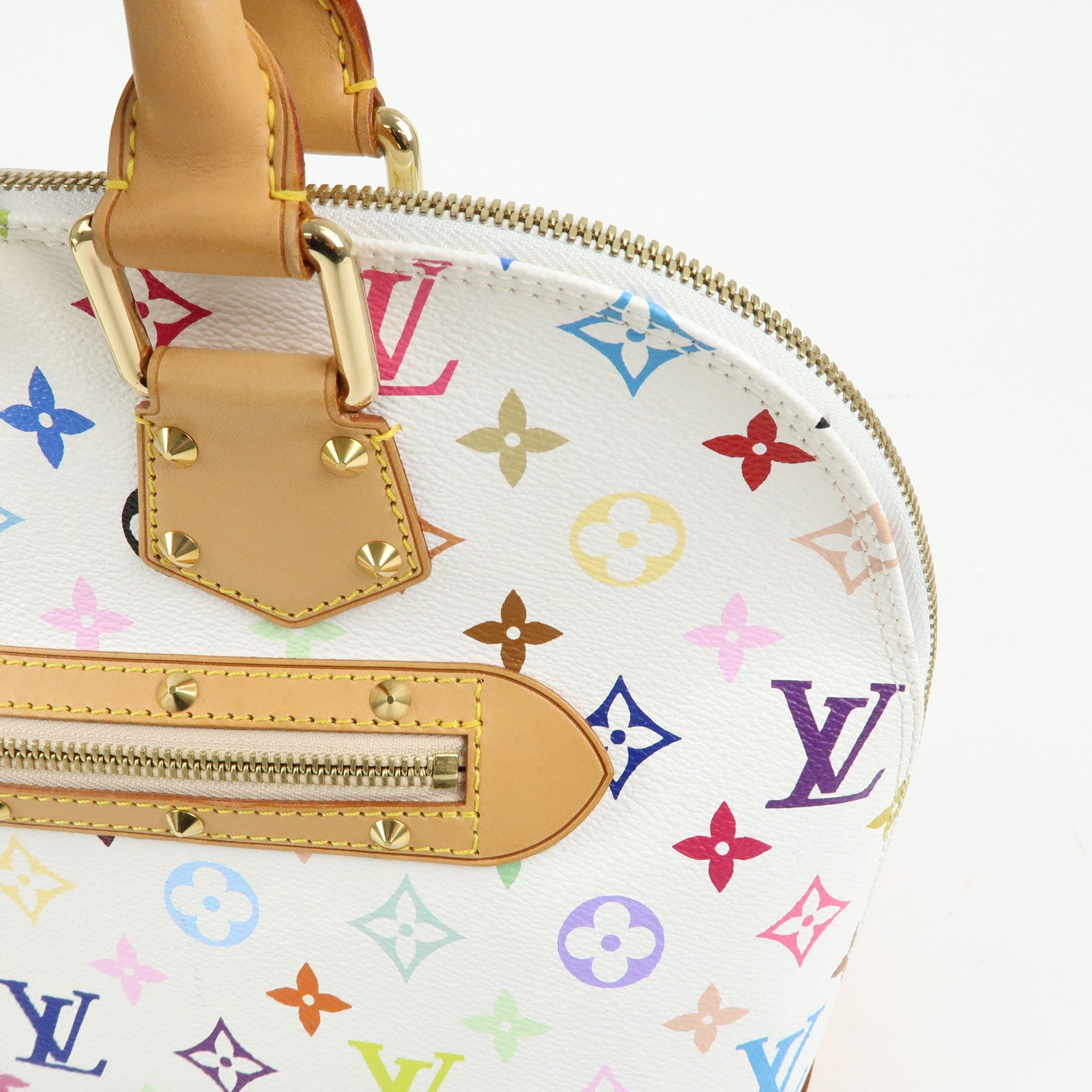 Louis Vuitton Monogram Multicolor Alma PM Hand Bag Blanc M92647