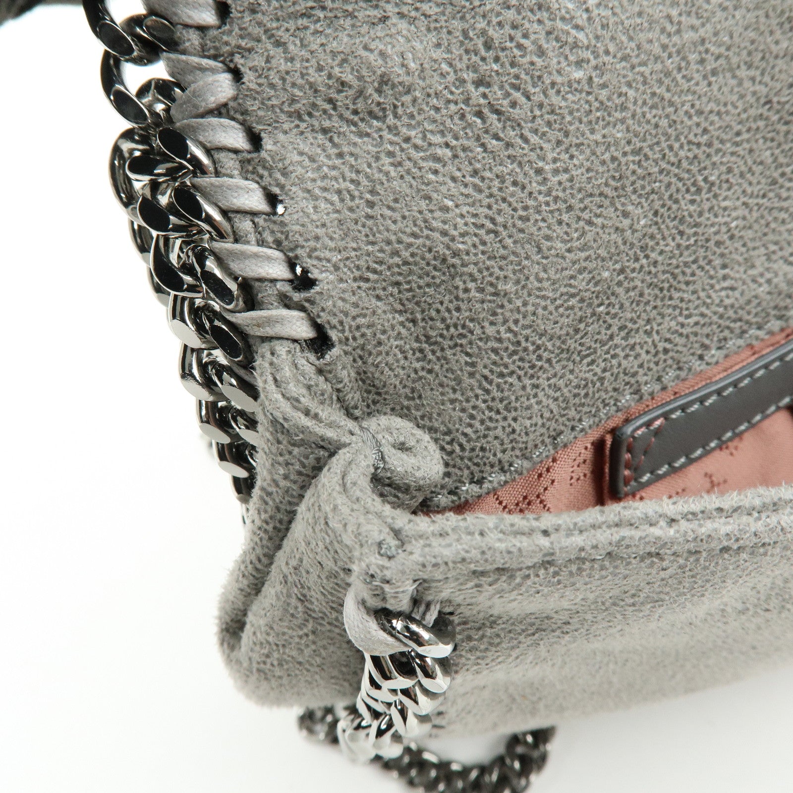 STELLA MCCARTNEY Falabella Faux Leather Shoulder Bag Gray 364519