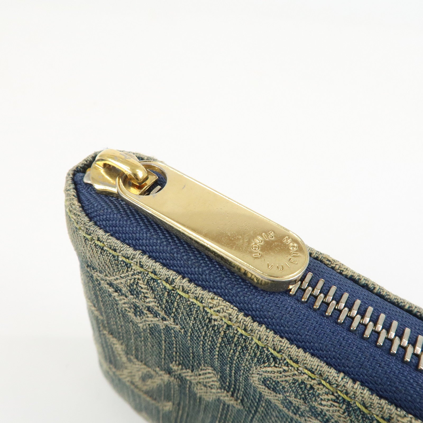 Louis Vuitton Monogram Denim Mini Zippy Wallet Blue M95342