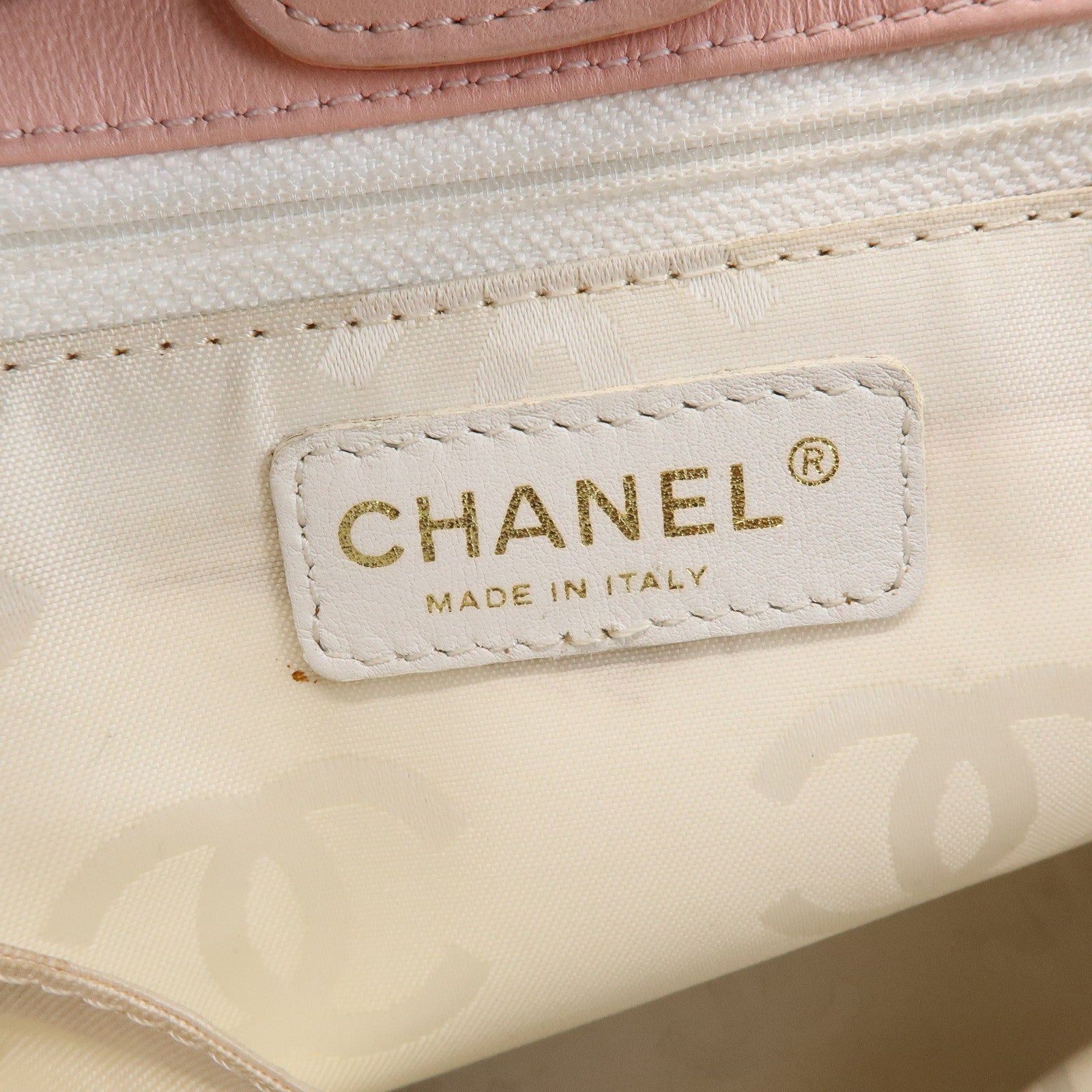 CHANEL COCOMark Patent Leather Tote Bag Shoulder Bag Pink