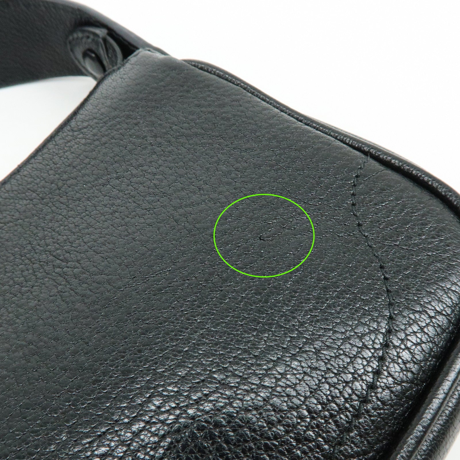 GUCCI GG Marmont Leather Small Hand Bag Black 139076