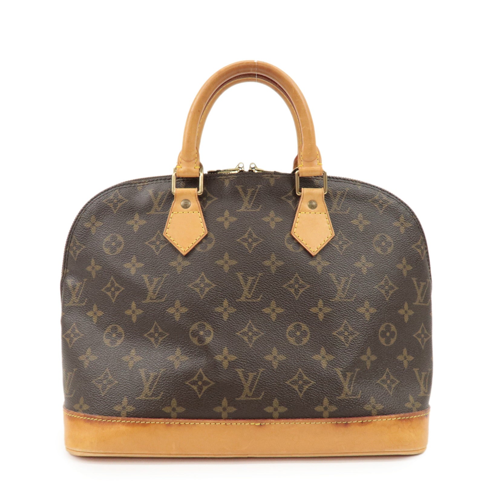 Louis Vuitton Monogram Canvas Alma Hand Bag Brown M51130 Used