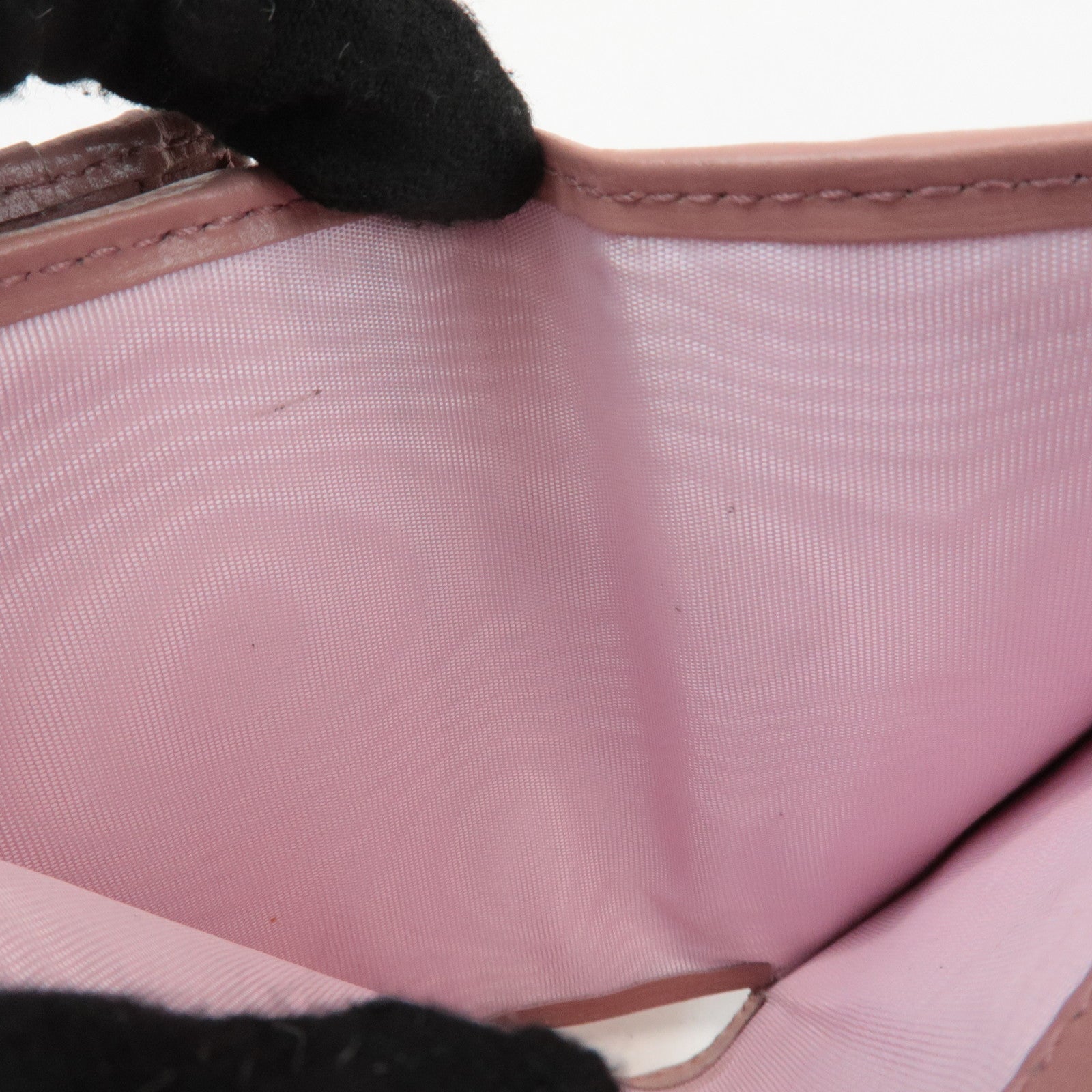 GUCCI Horsebit Leather Bi-fold Wallet Small Wallet Pink 621887 Used