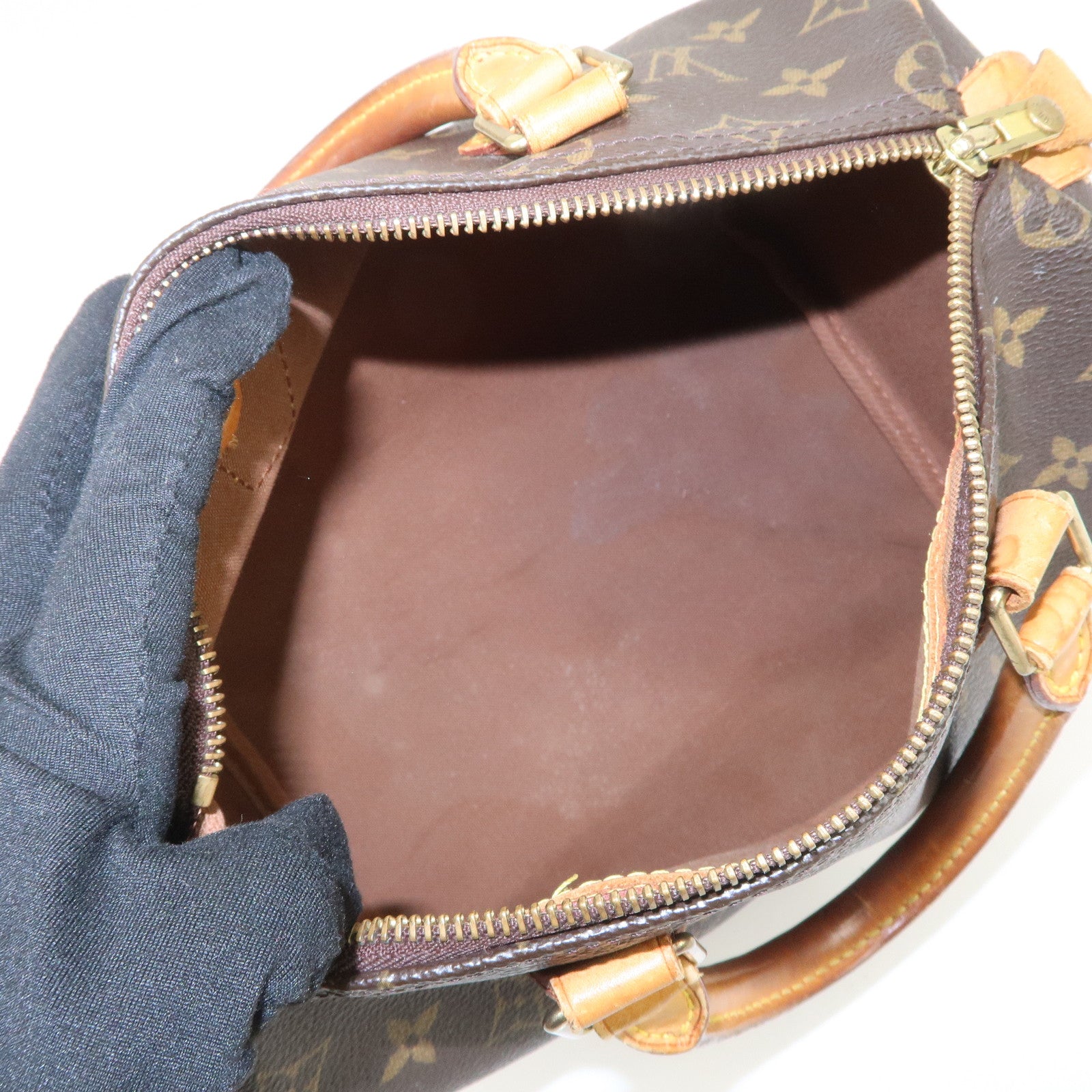 Louis Vuitton Monogram Speedy 25 Boston Bag Hand Bag Brown M41528