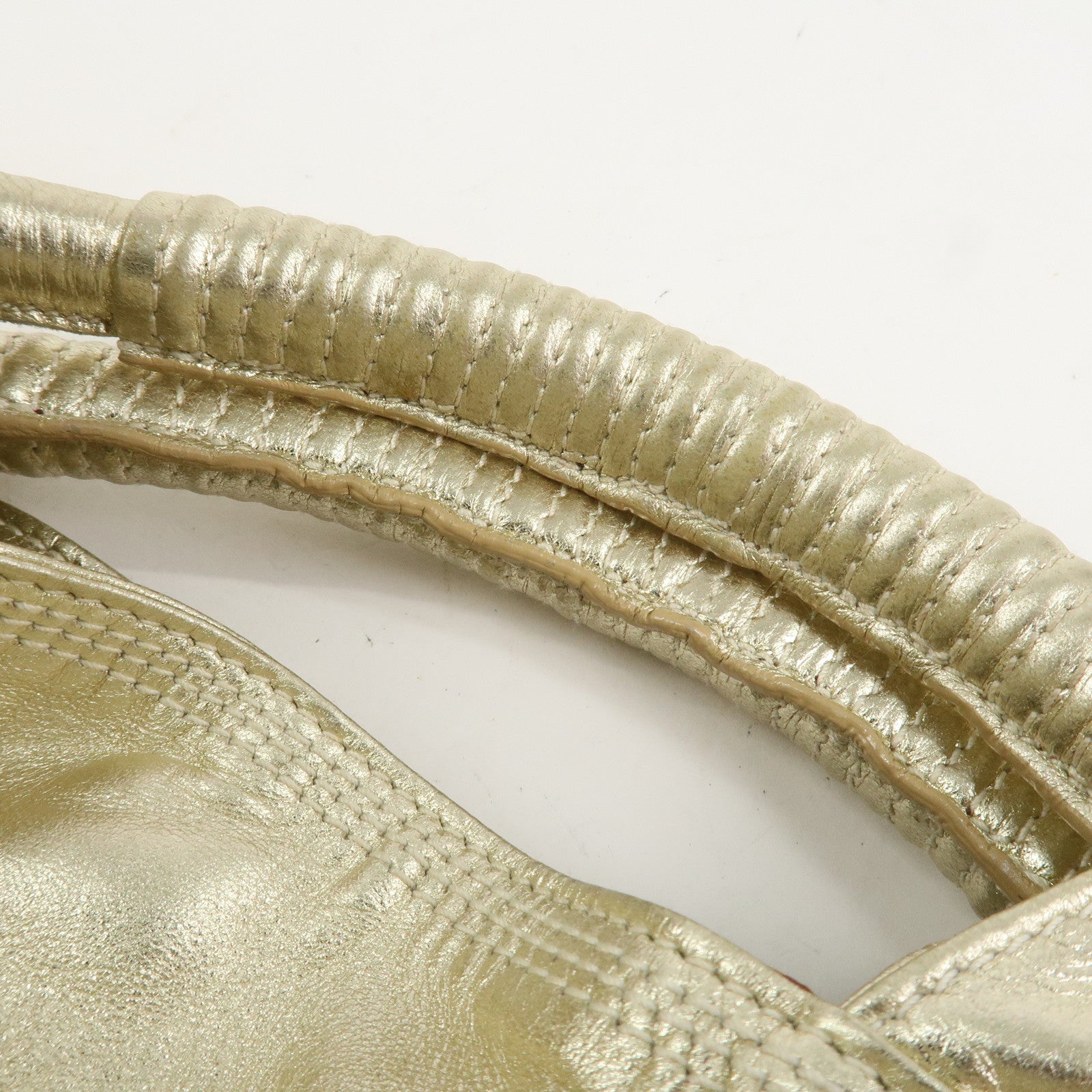 LOEWE Anagram Nappa Aire Leather Hand Bag Shoulder Bag Gold