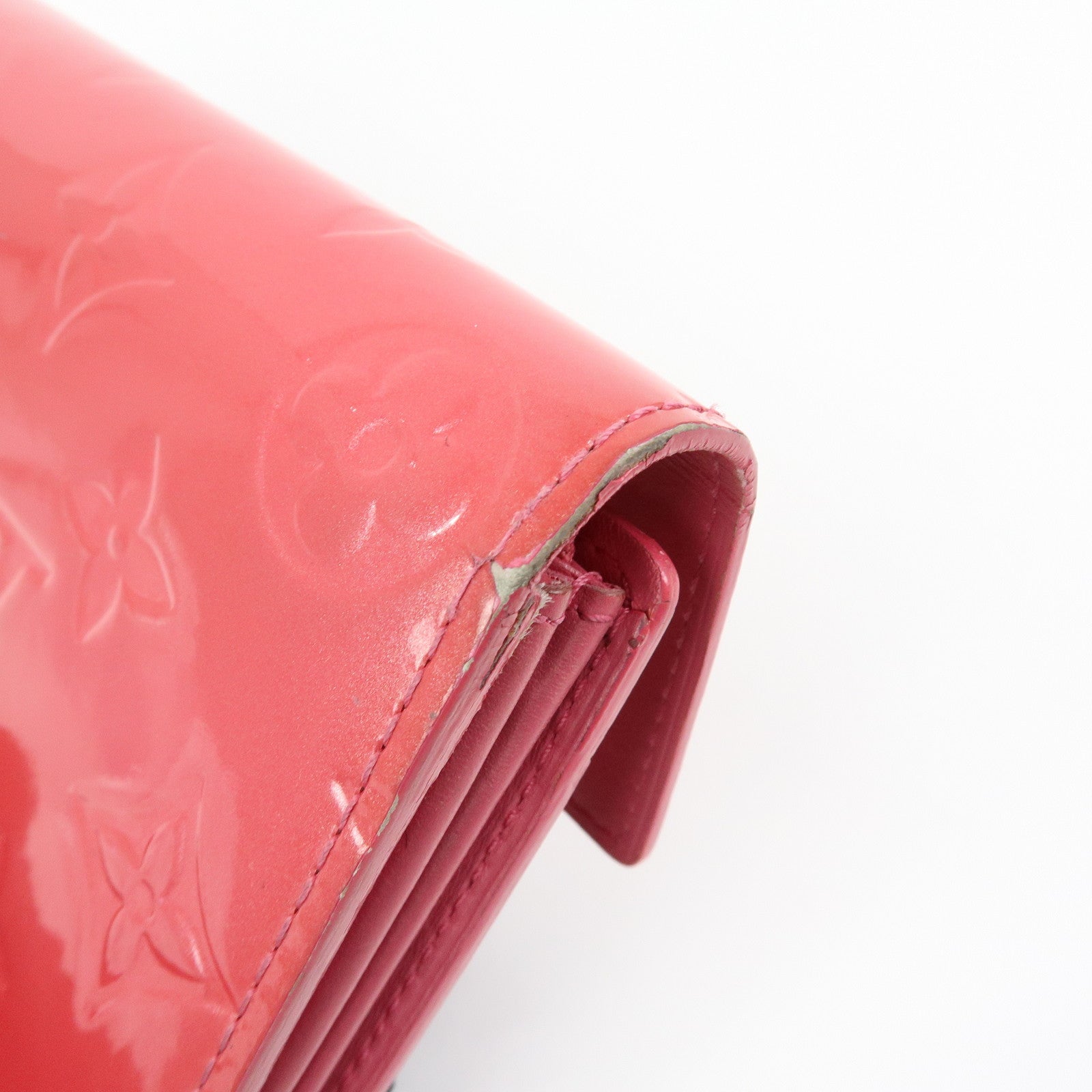Louis Vuitton Vernis Porte‑Feuille Sarah Long Wallet Pink M9140F