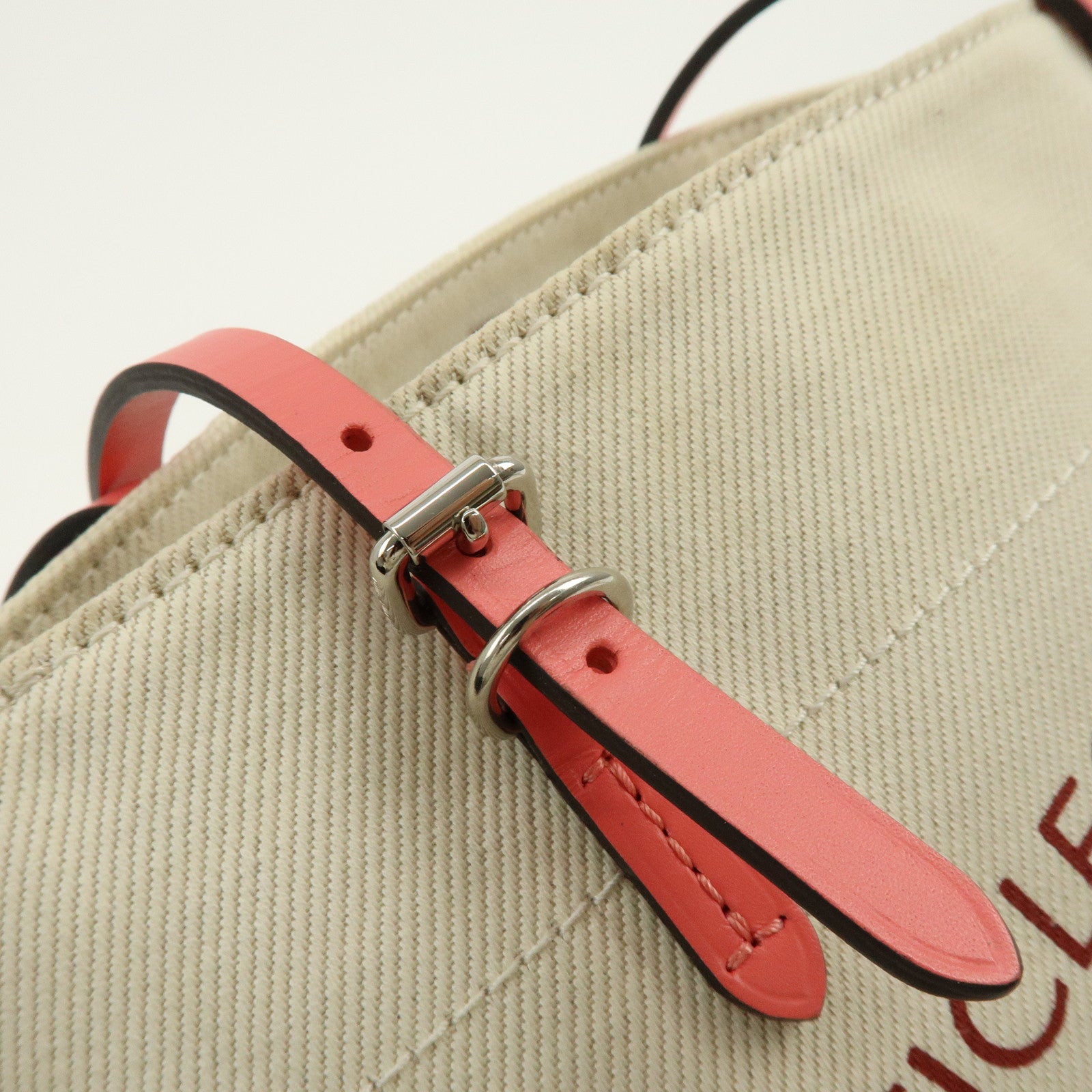 Louis Vuitton Canvas Leather Cabas PM Hand Bag Corail M94505