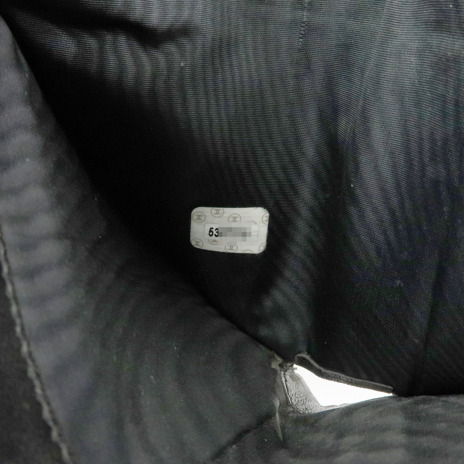 CHANEL COCO Mark Cavairskin Compact Bi-Fold Wallet Black