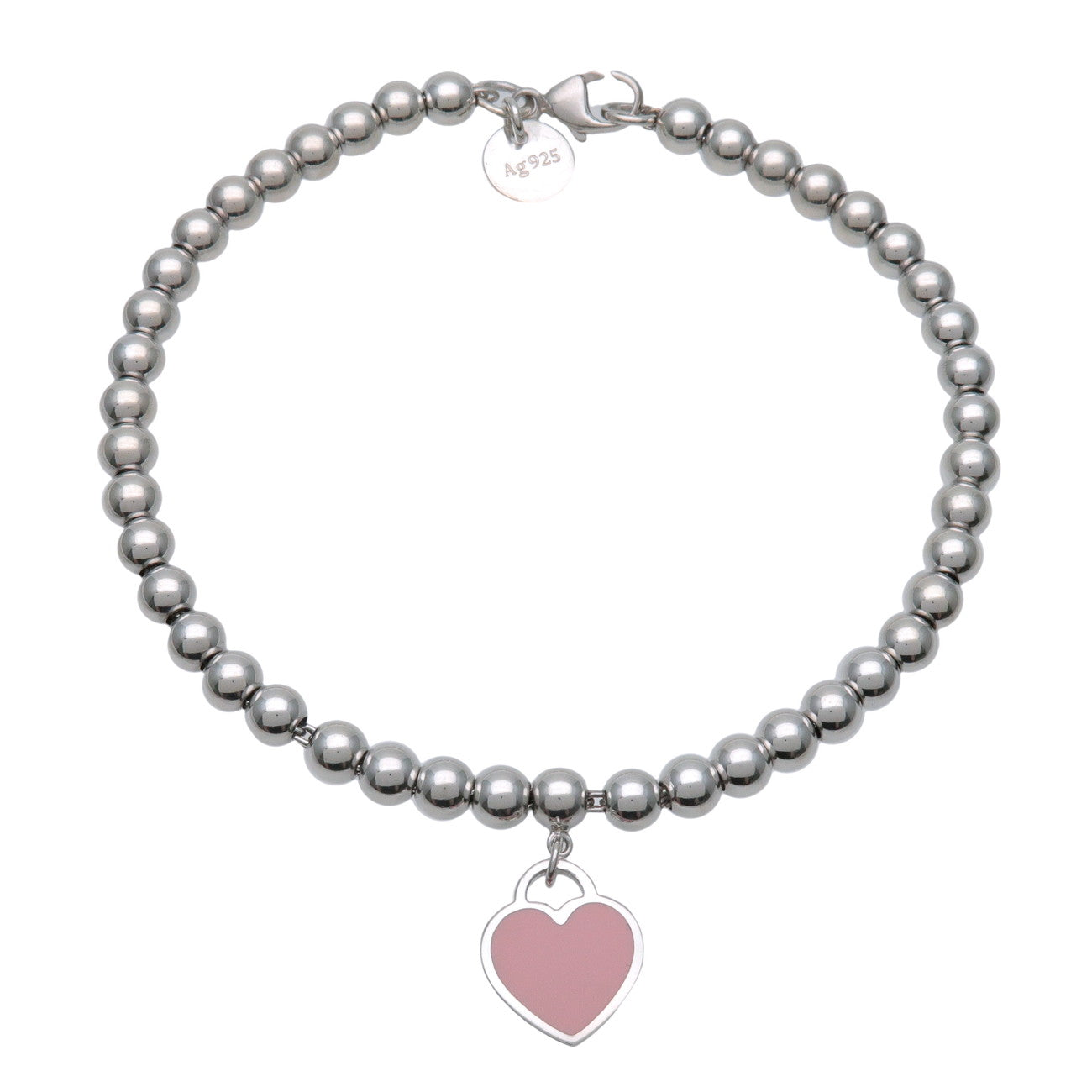Tiffany & Co Return to Tiffany Mini Heart Tag Beads Bracelet SV925