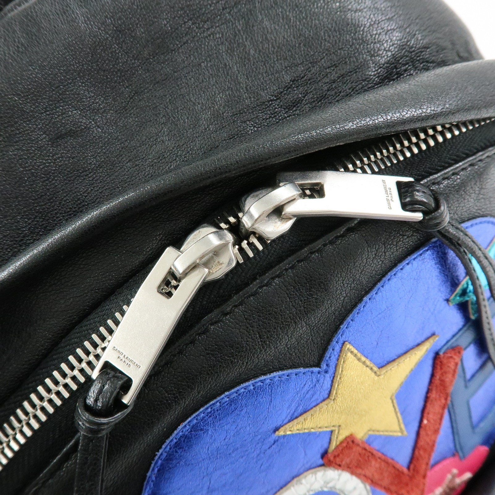 SAINT LAURENT PARIS CIty Leather Backpack Rucksack Black