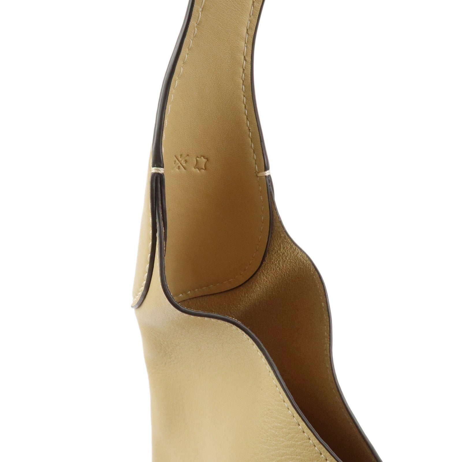 COACH Grain Calf Leather Brooklyn Shoulder Bag 39 Beige CU044