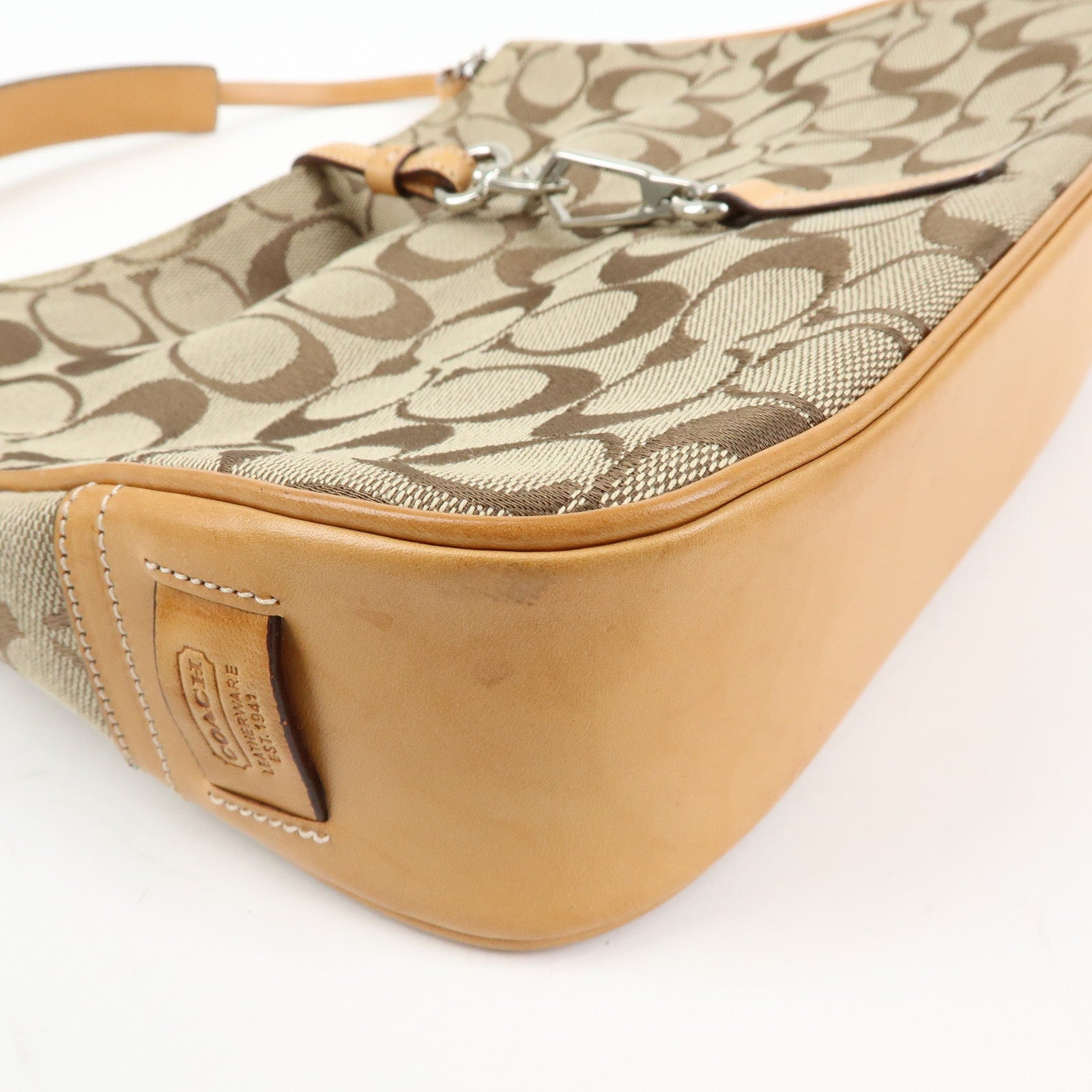 COACH Set of 3 Signature Canvas Leather Shoulder Bag Hand Bag