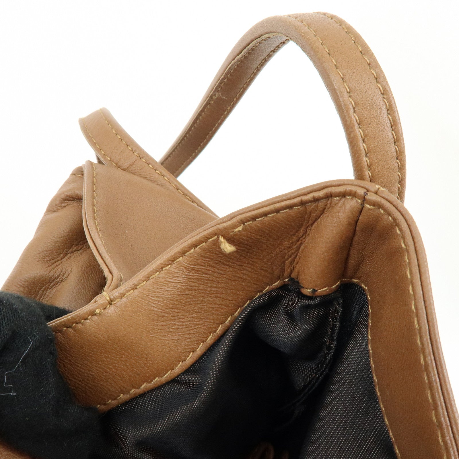 LOEWE Anagram Nappa Leather Shoulder Bag Hand Bag Brown