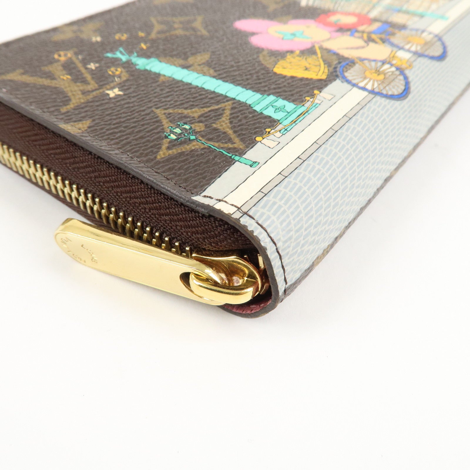 Louis Vuitton Monogram Vivienne Zippy Long Wallet Brown M81544 Used
