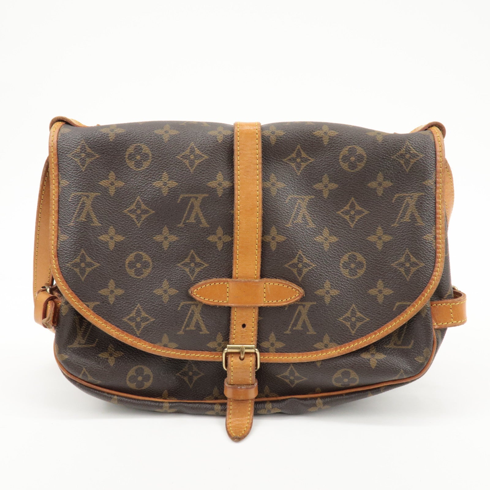 Louis Vuitton Monogram Saumur 30 Shoulder Bag Brown M42256 Used