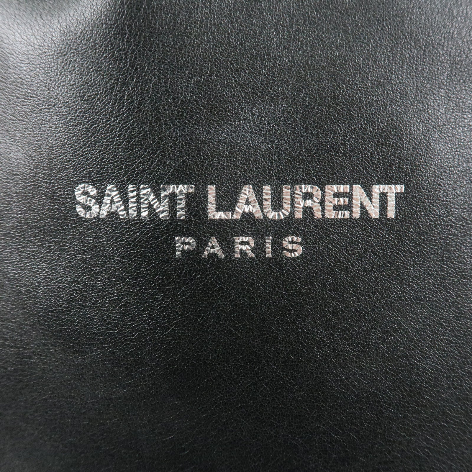SAINT LAURENT PARIS Leather BackPack Rucksack Black Used