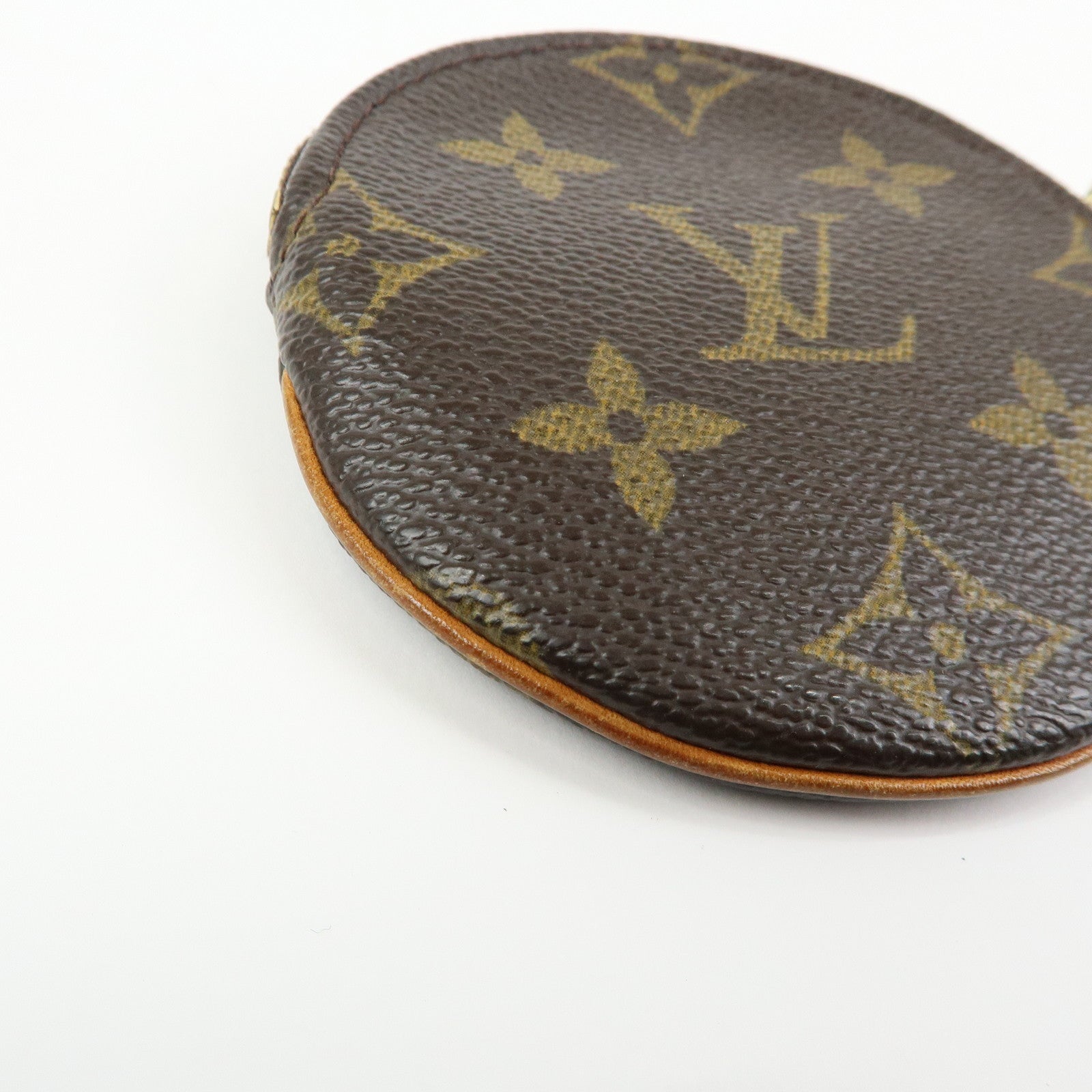 Louis Vuitton Monogram Porte Monnaie Rond Coin Case Brown M61926