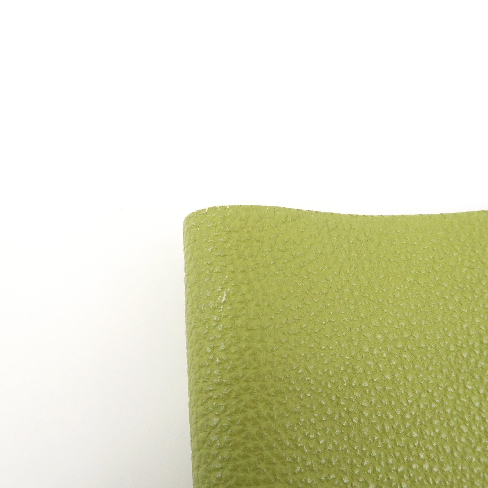 HERMES Ulysse MM Leather Notebook Cover Agenda L Stamped Green