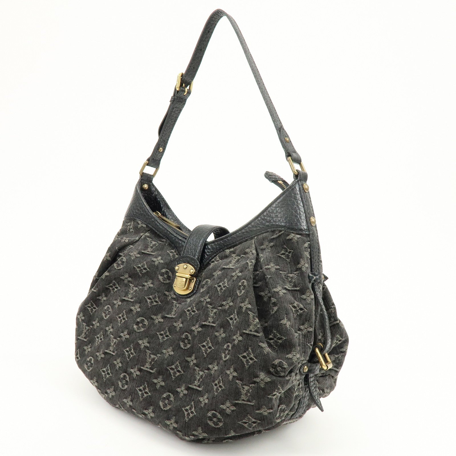 Louis Vuitton Monogram Denim Slightly Shoulder Bag Noir M95835