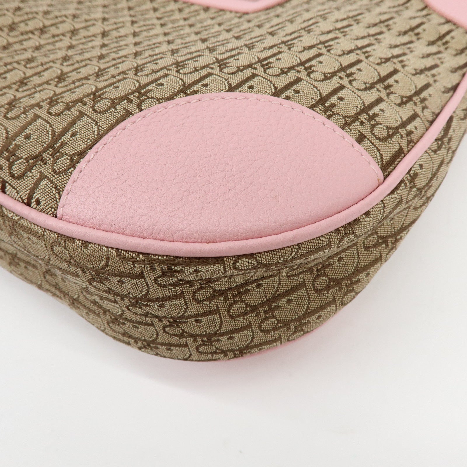 Christian Dior Street Chic Trotter Canvas Leather Shoulder Bag