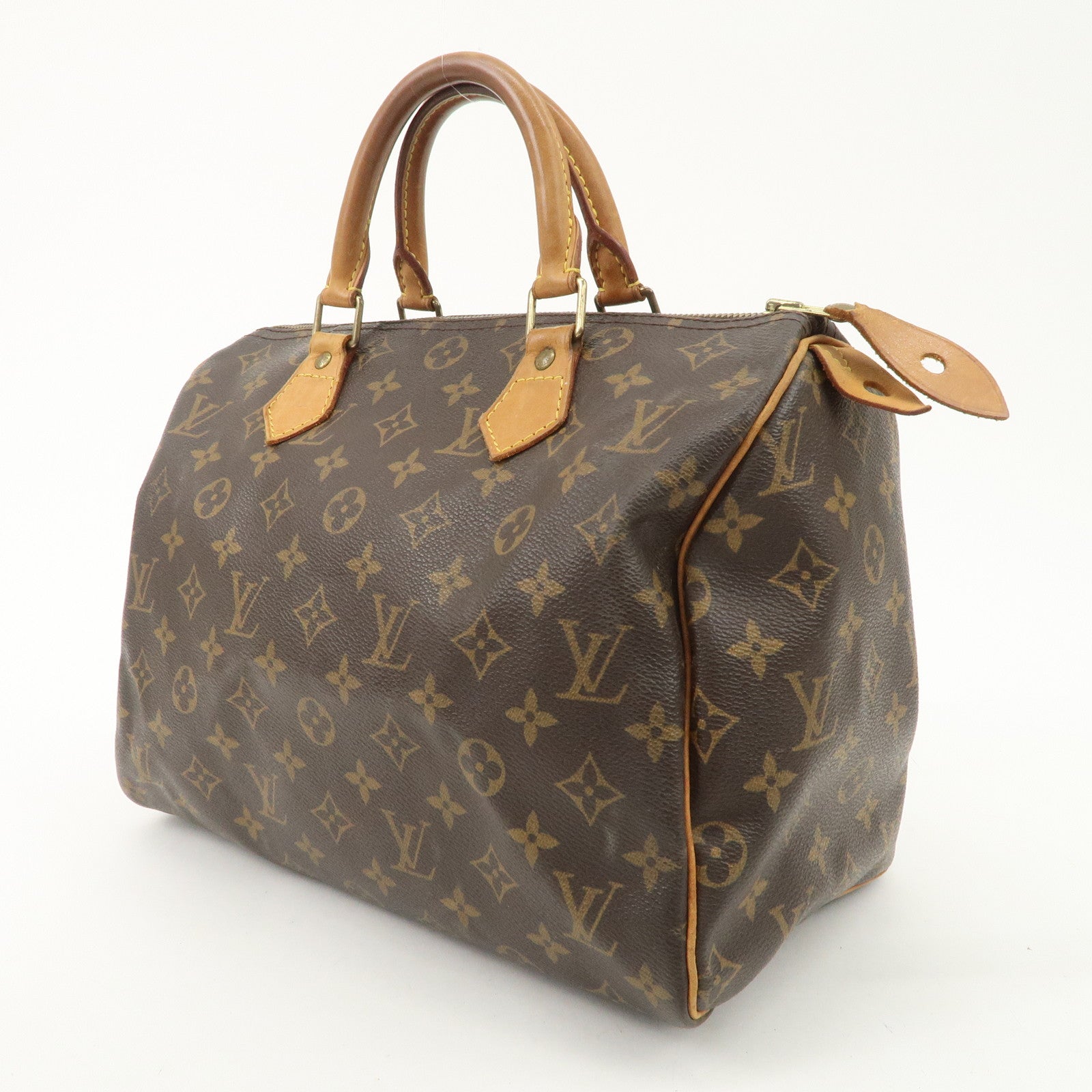 Louis Vuitton Monogram Speedy 30 Hand Bag Boston Bag Brown M41526 Used