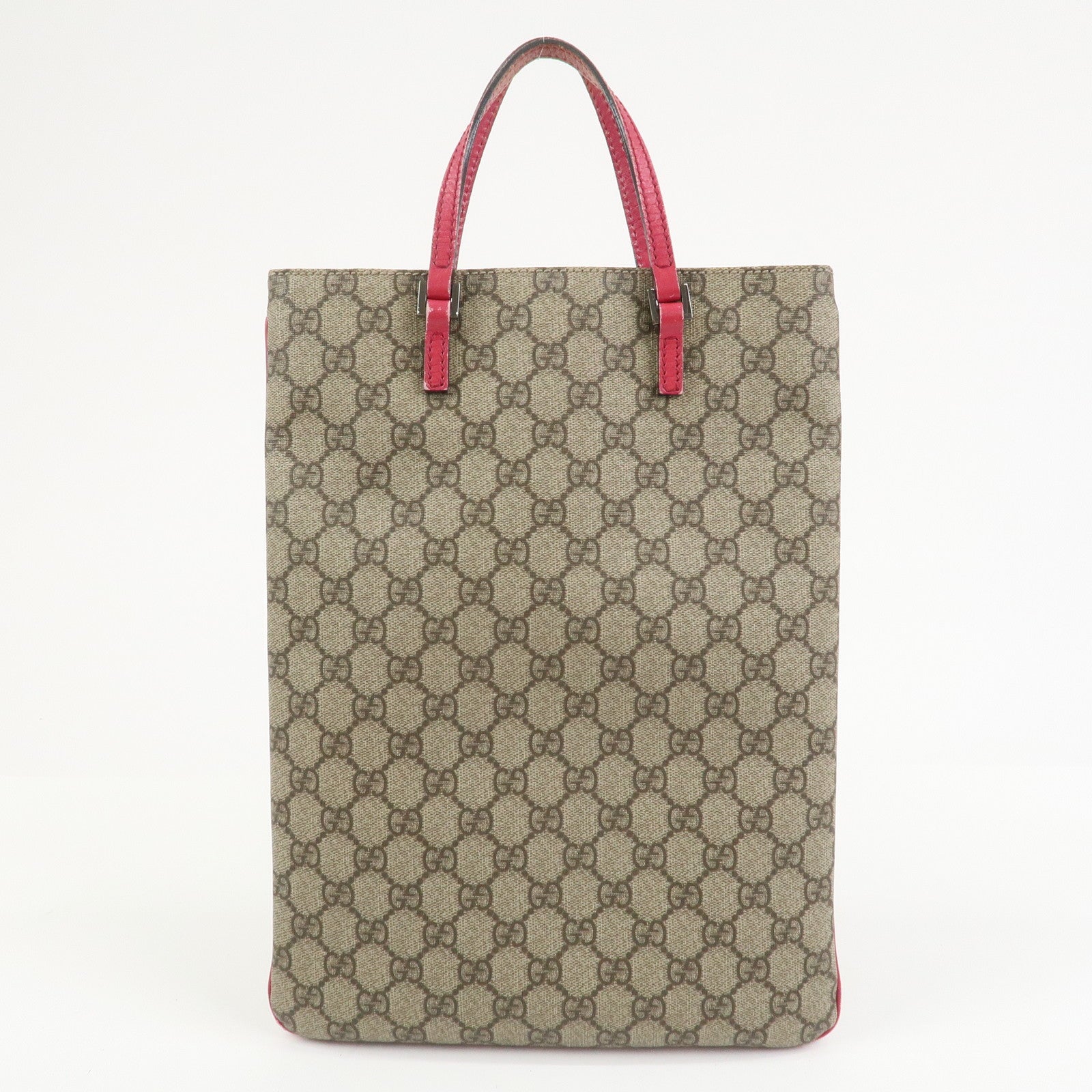 GUCCI GG Supreme Leather Tote Bag Hand Bag Beige Pink 117551