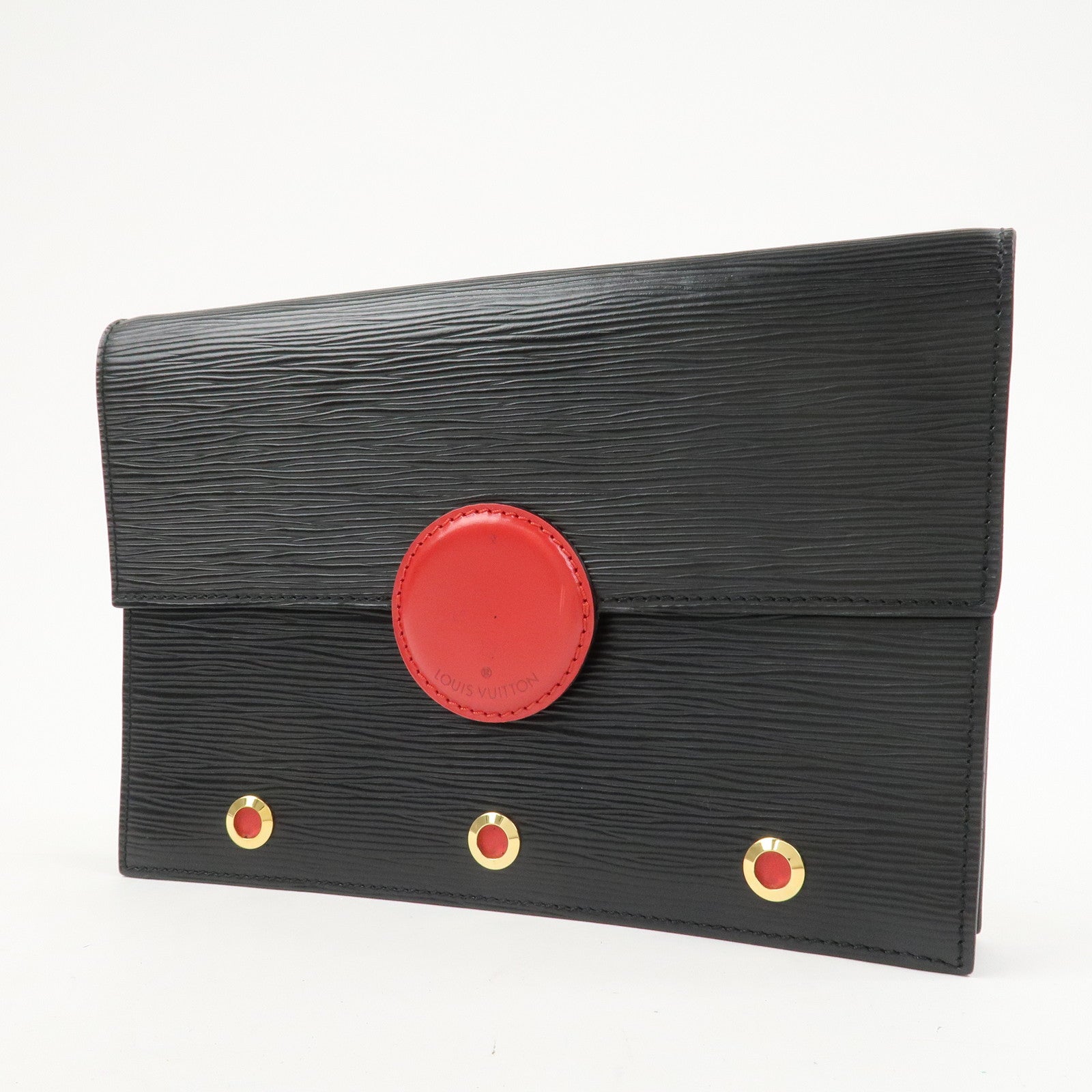 Louis Vuitton Epi leather Hublot Clutch Bag Noir M52557