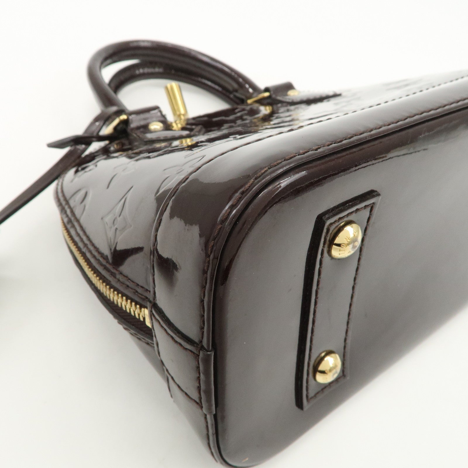 Louis Vuitton Monogram Vernis Alma BB 2Way Bag Amarante M91678
