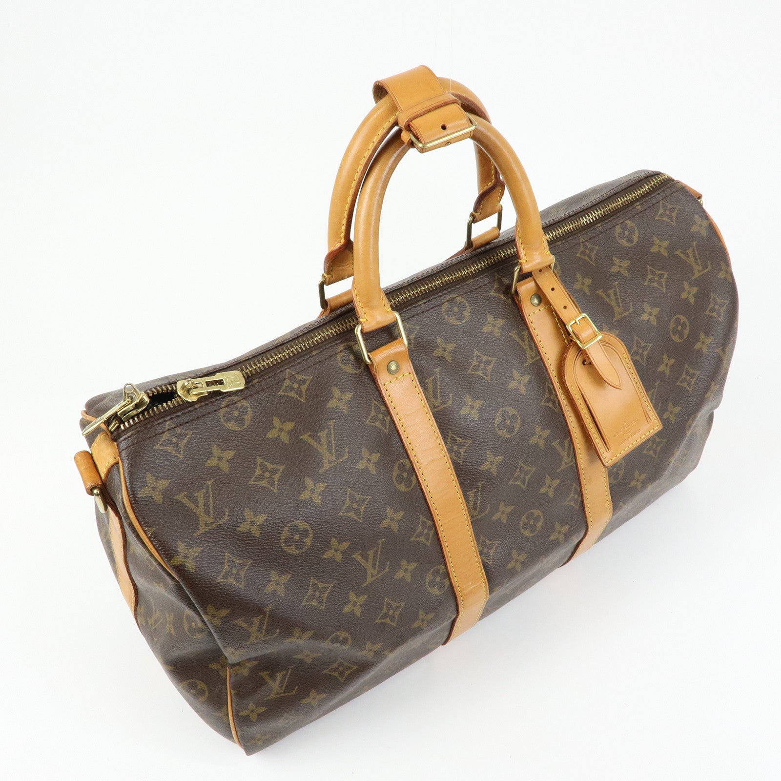 Louis Vuitton Monogram Keep All Bandouliere 45 Boston Bag M41418