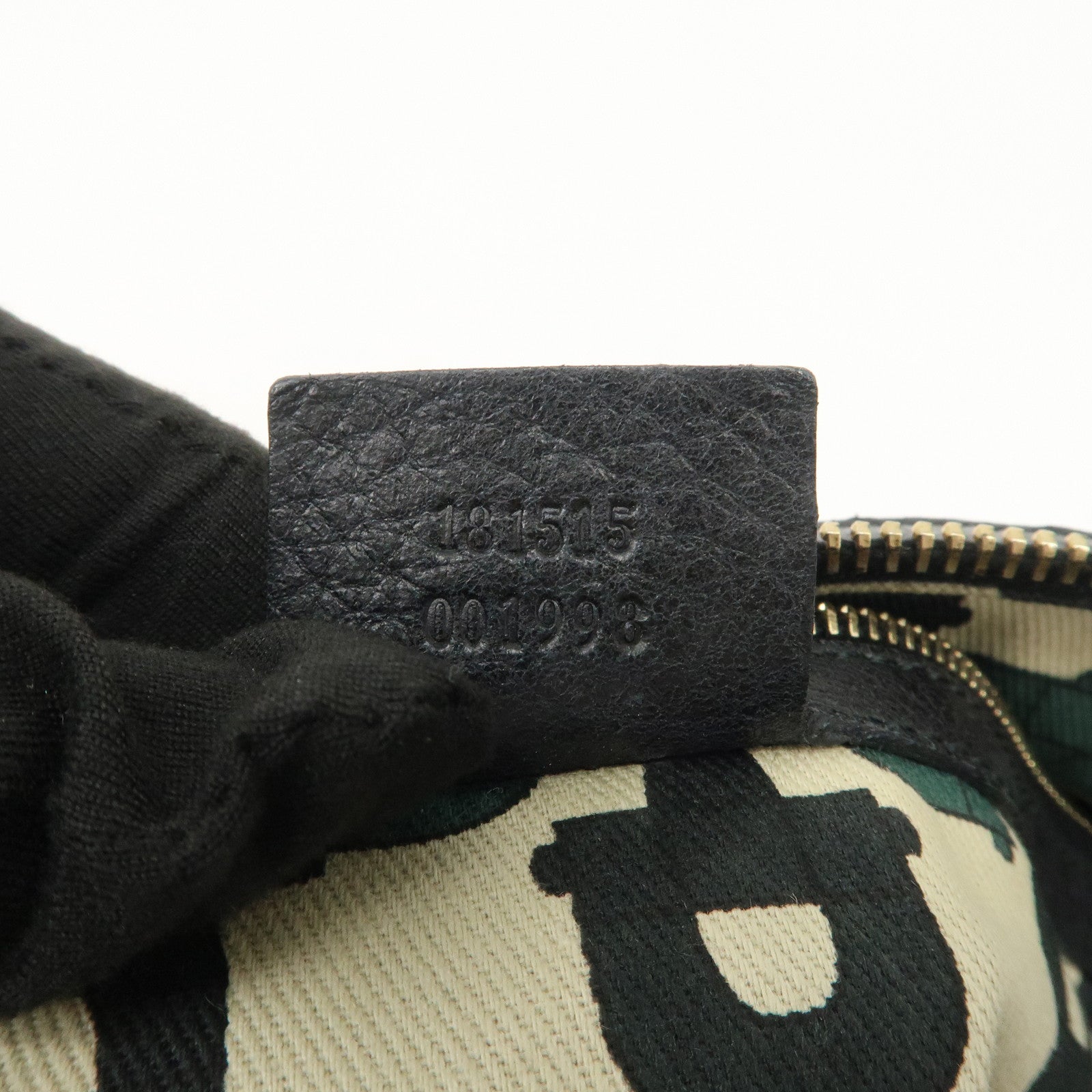 GUCCI Guccissima Leather Shoulder Bag Hand Bag Black 181515 Used