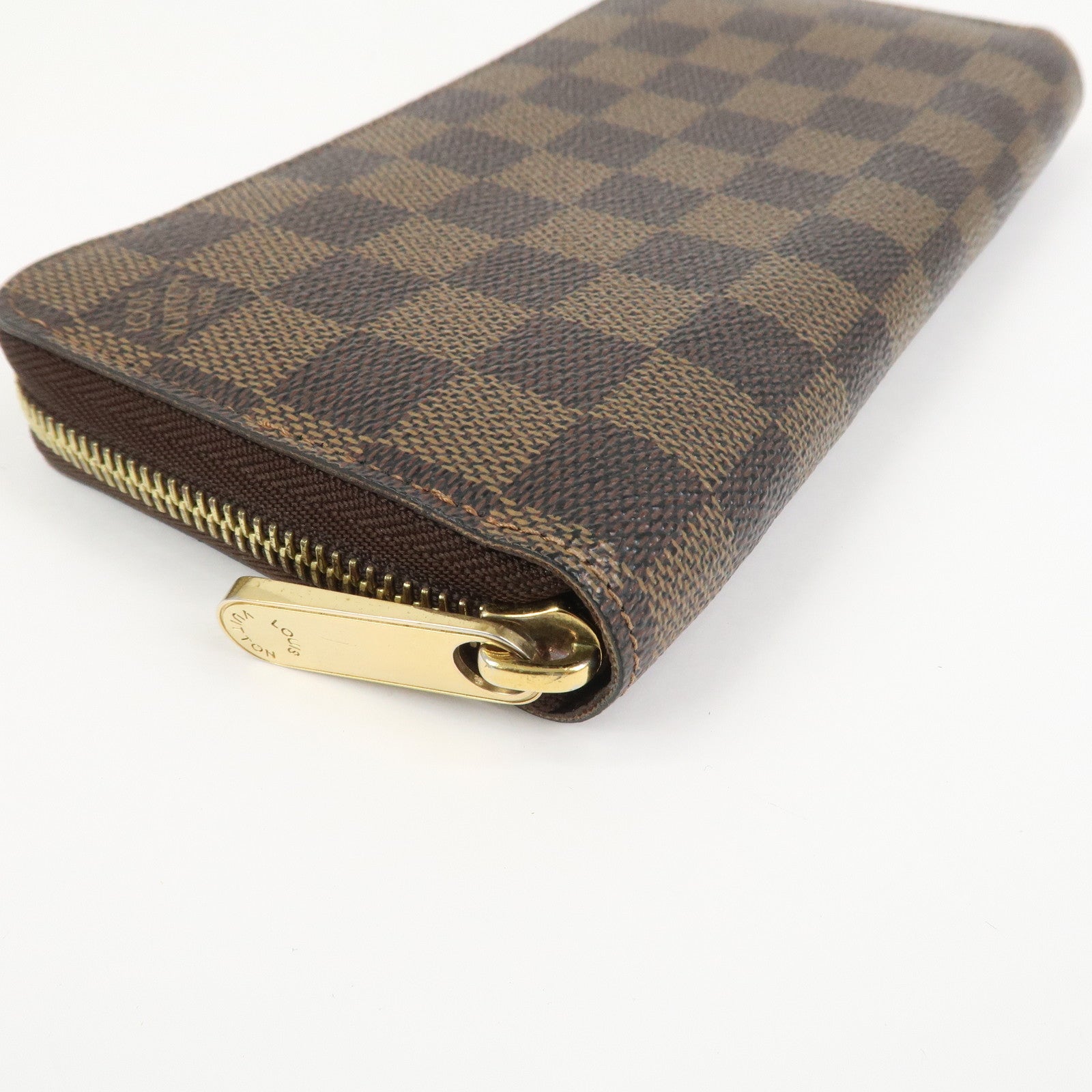 Louis Vuitton Damier Round Zippy Wallet Old Style Brown N60015