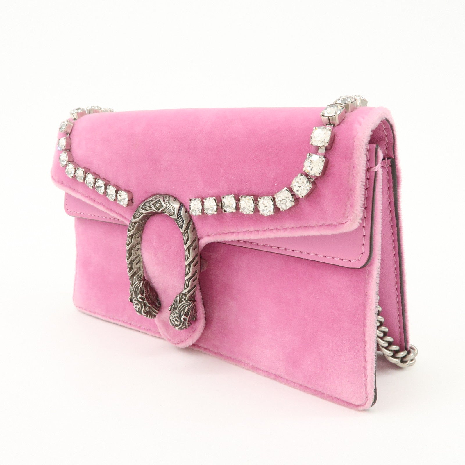 GUCCI Dionysus Super Mini Bag Leather Chain Shoulder Bag 476432 Used