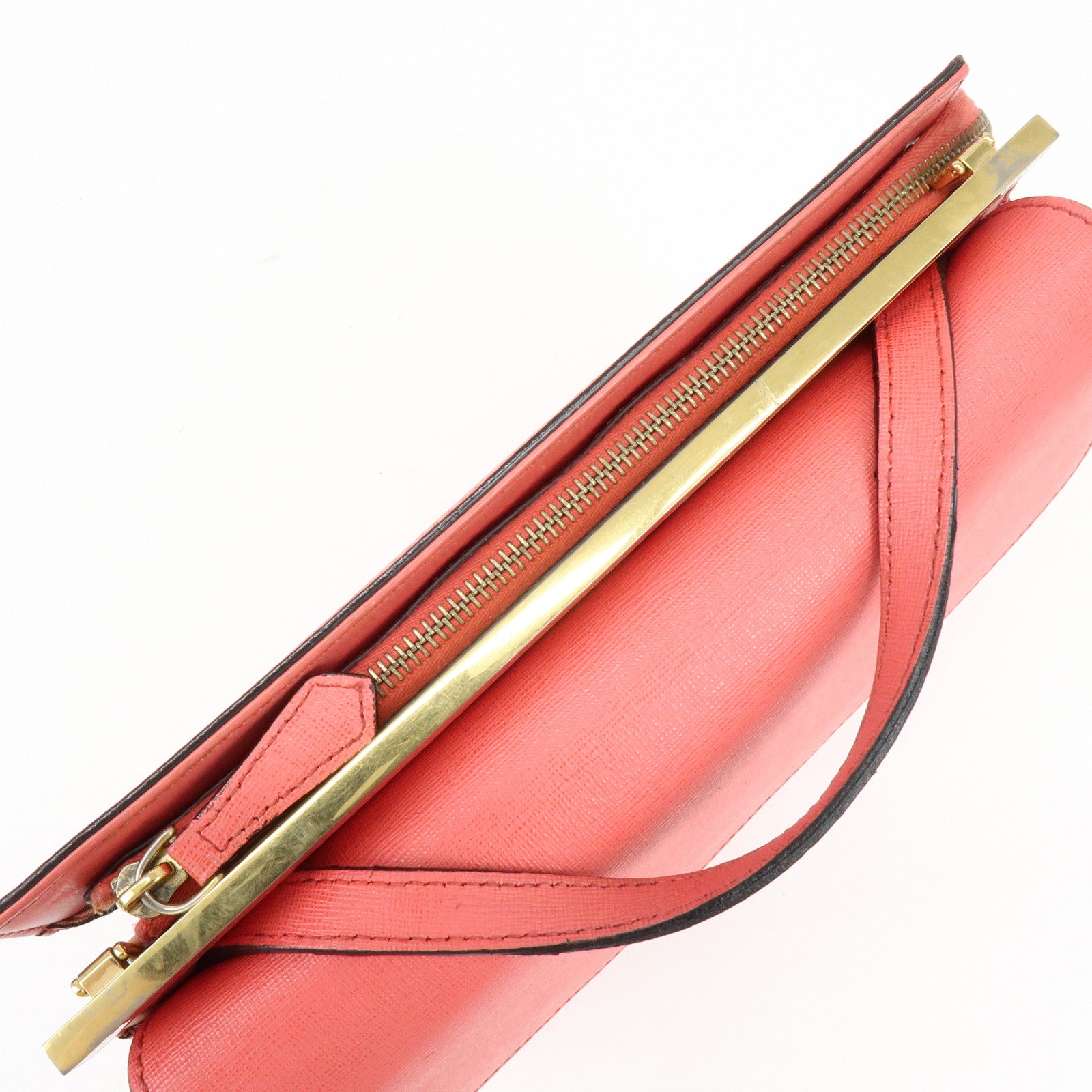 FENDI Demi Jour Leather 2Way Bag Hand Bag Shoulder Bag Coral 8BT222