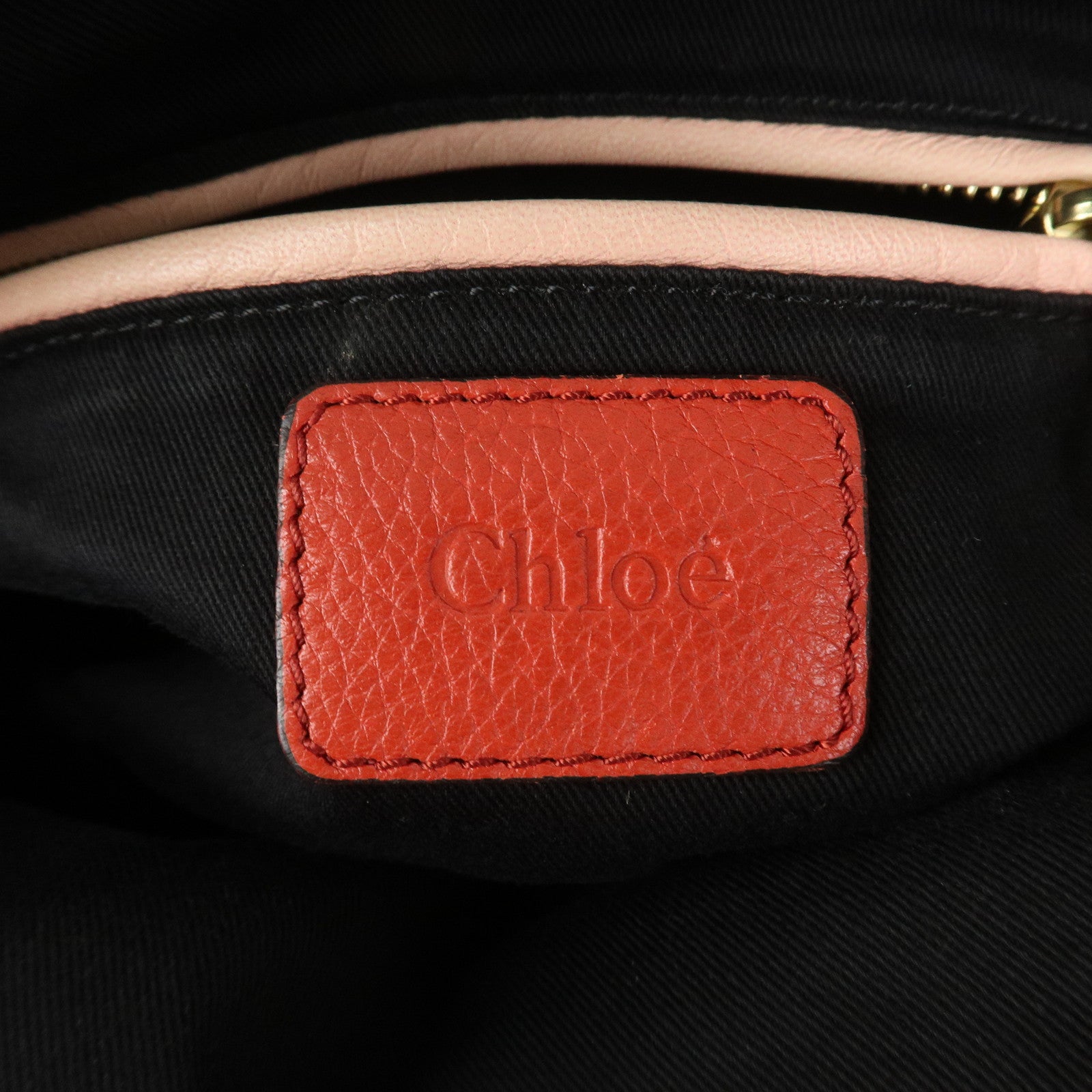 Chloe Paraty Leather 2Way Bag Shoulder Bag Hand Bag Red 031157
