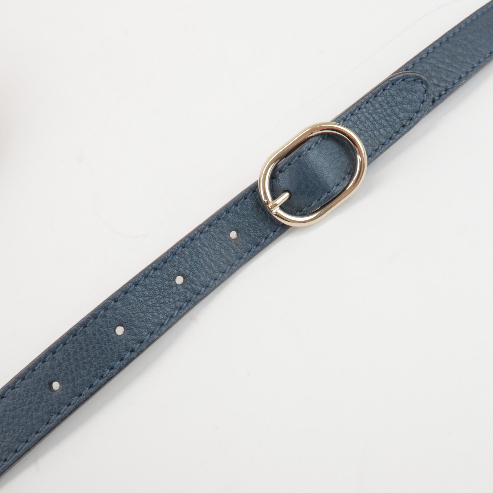 GUCCI Bamboo Calf Leather 2 Way Bag Tote Bag Navy 336032