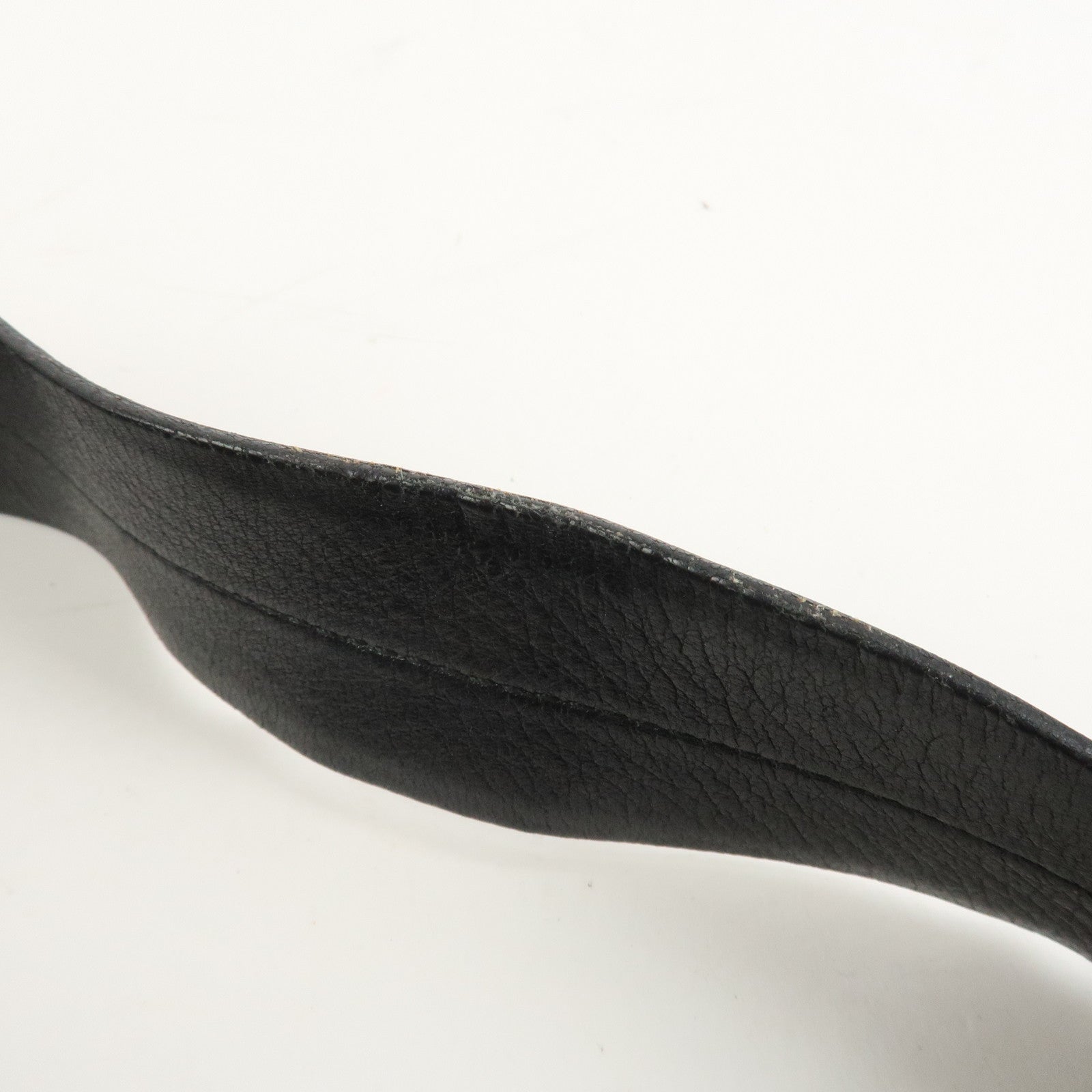 PRADA Triangle Logo Nylon Leather Shoulder Bag Hand Bag Black