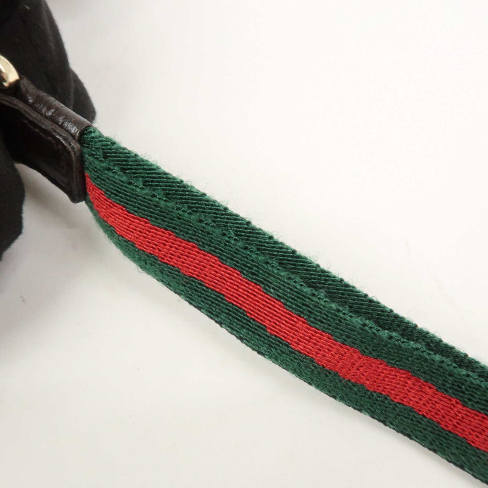 GUCCI Sherry GG Canvas Leather Pouch Cosmetic Pouch Brown 152507