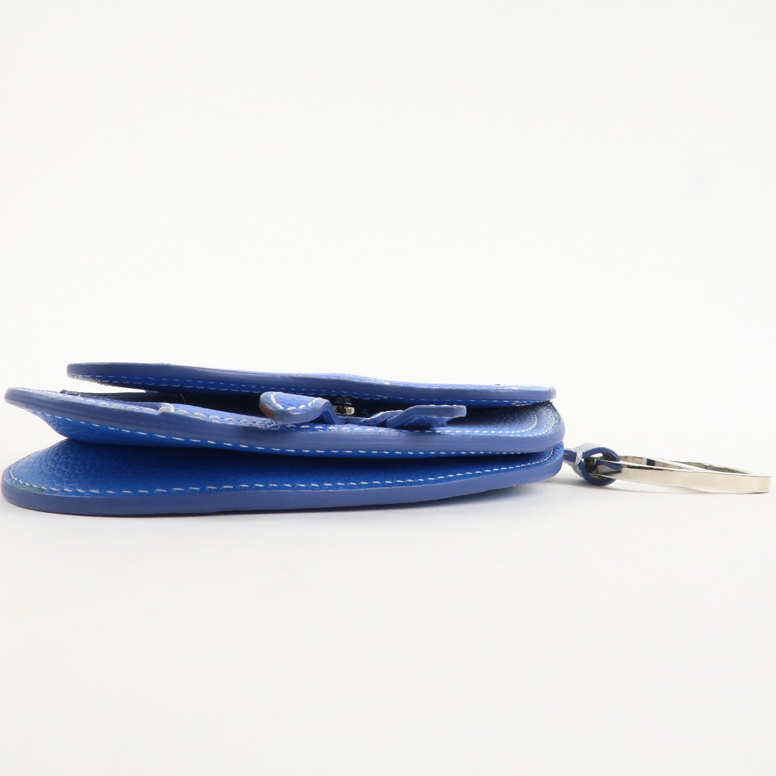 Christian Dior Leather Saddle Pouch Blue Charm 2ADKH127YMJ Used