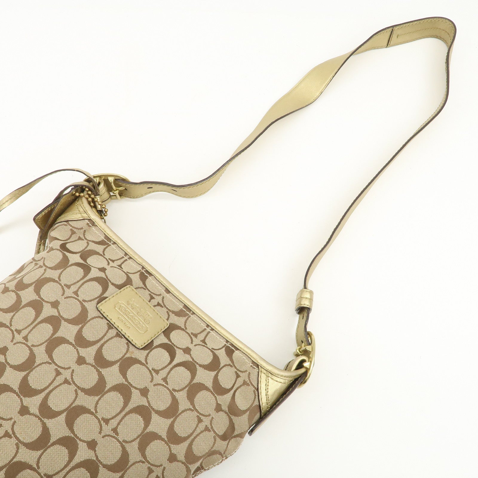 COACH Signature Canvas Leather Set of 2 Shoulder Bag Crossbody Bag