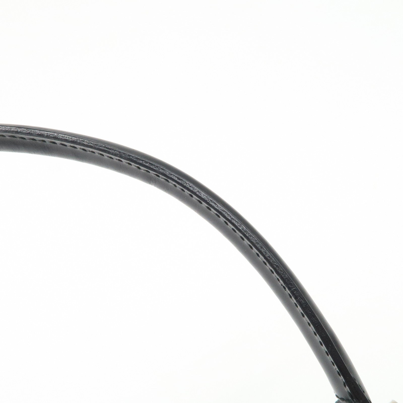 Ferragamo Logo Leather Suede Shoulder Bag Hand Bag Black