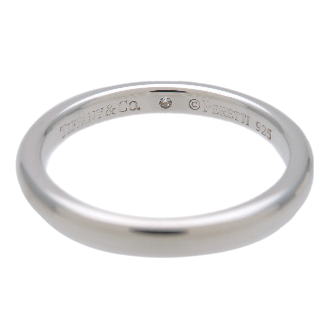 Tiffany & Co Stacking Band 1P Diamond Ring SV925 US6 EU52 HK13