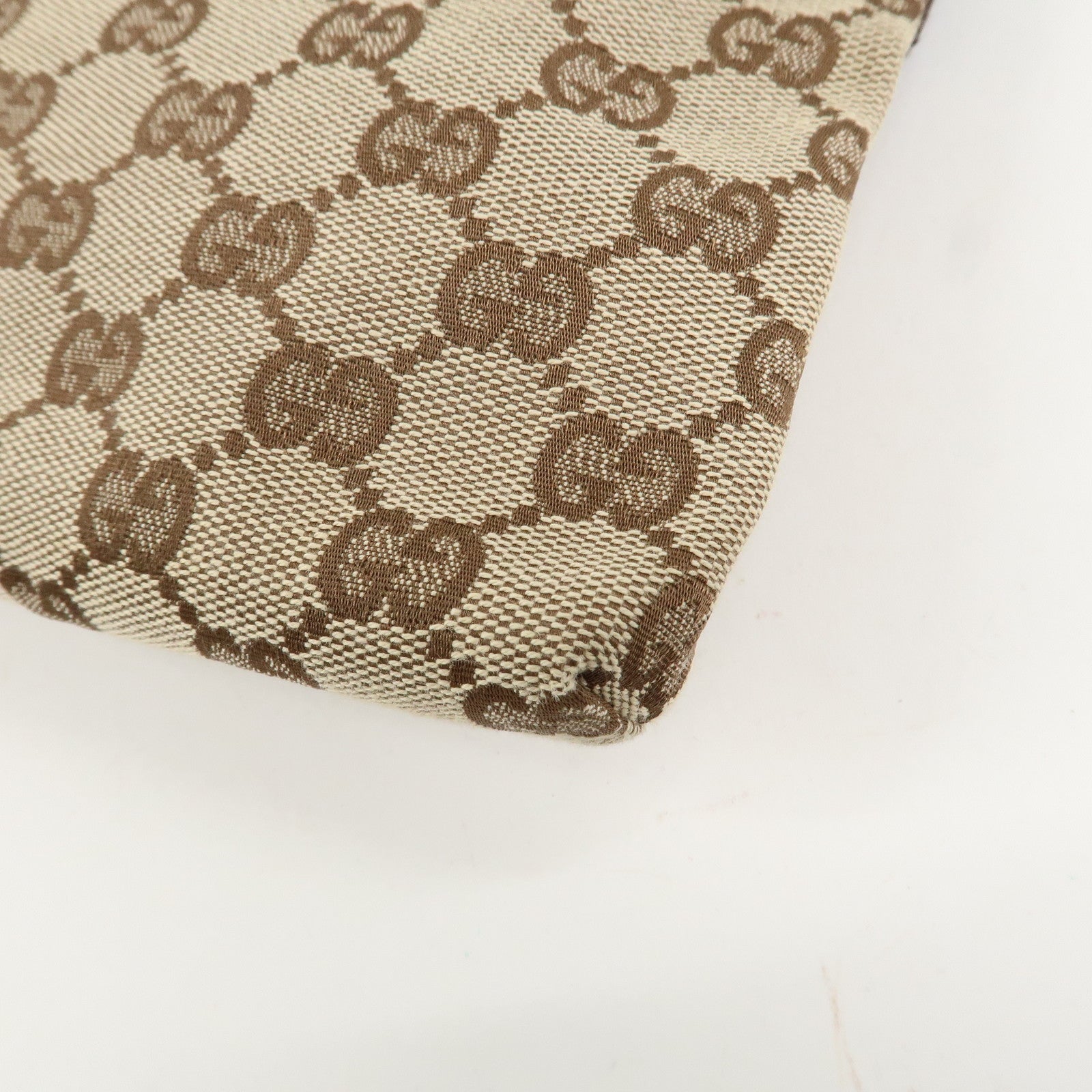 GUCCI GG Canvas Leather Waist Bag Crossbody Bag Beige Brown 28566 Used