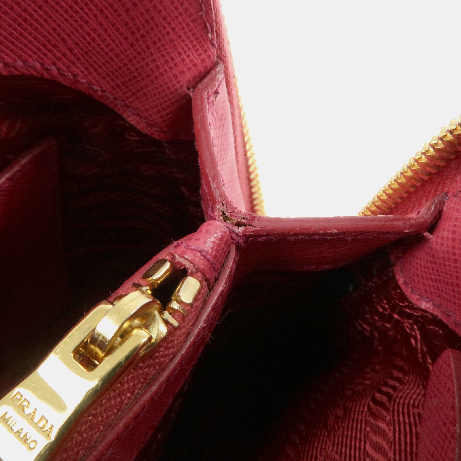 PRADA Promenade Small Saffiano Leather 2Way Bag Hand Bag Pink BL0838 Used