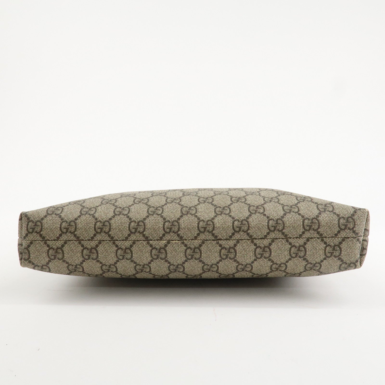 GUCCI GG Supreme Leather Shoulder Crossbody Bag Beige Brown 388924 Used