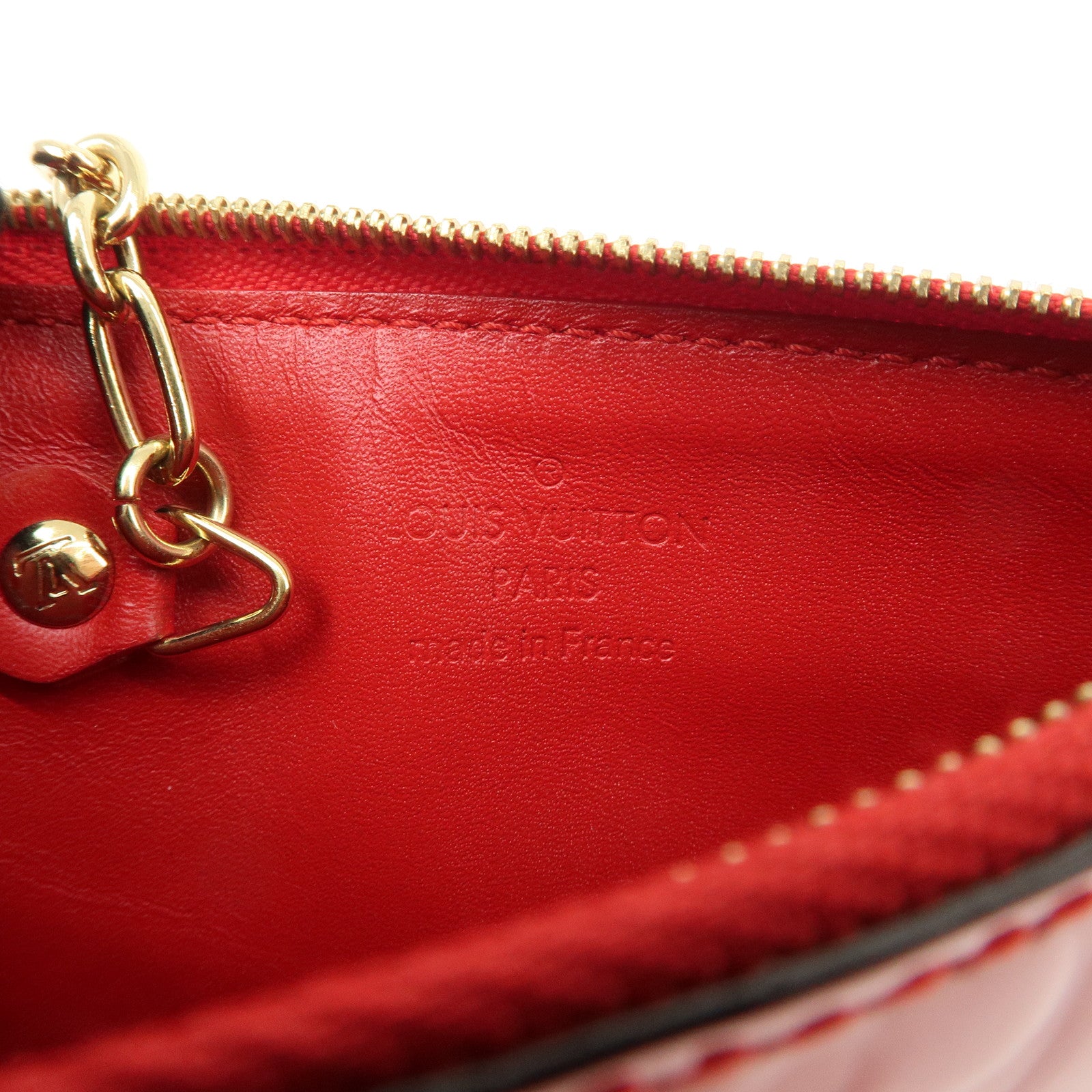 Louis Vuitton Monogram Vernis Pochette Cles NM Cerise M90214