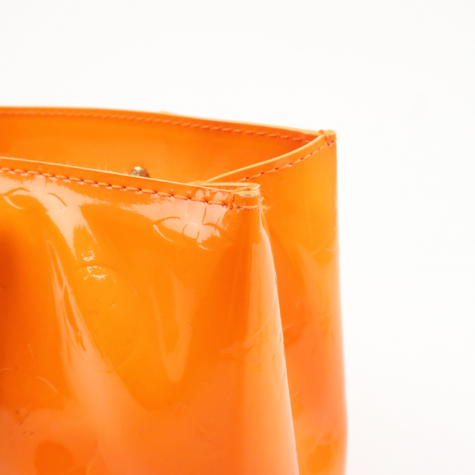 Louis Vuitton Monogram Vernis Leather Lead PM Hand Bag Orange