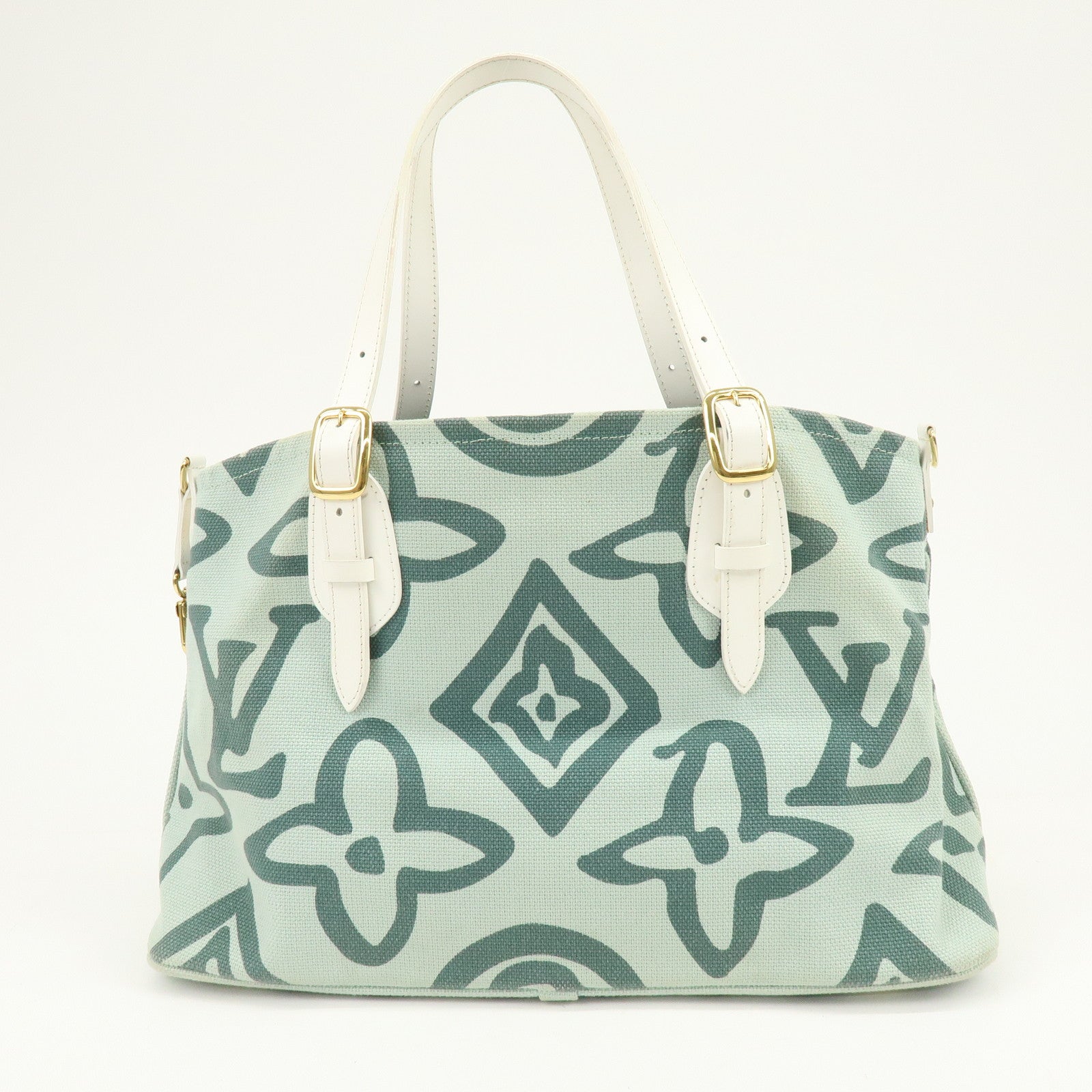 Louis Vuitton Cruise Line Tahitienne PM Canvas Tote Bag Mint M95678