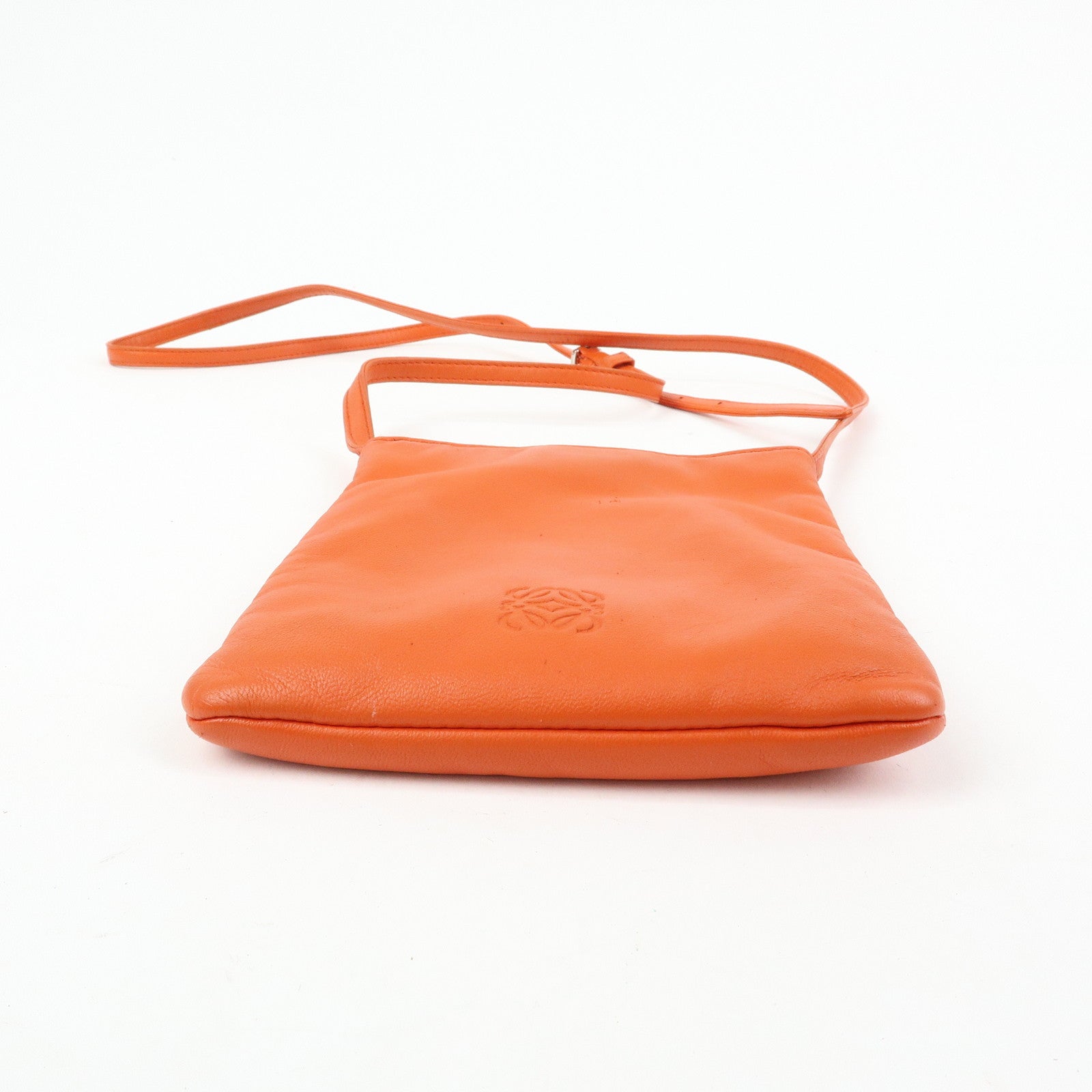 LOEWE Anagram Nappa Leather Mini Shoulder Crossbody Bag Orange