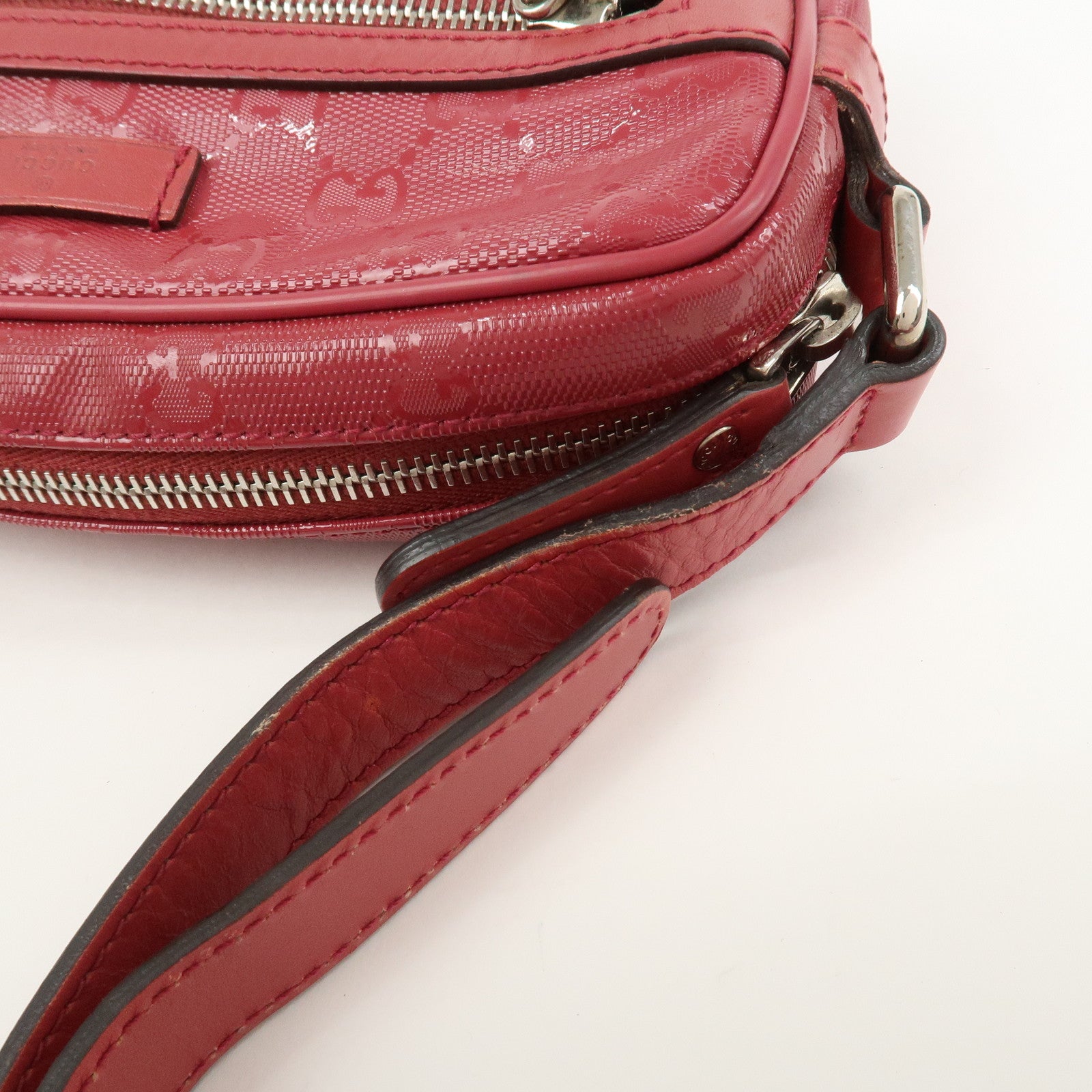 GUCCI GG Imprime GG Supreme Leather Shoulder Bag Pink 201447